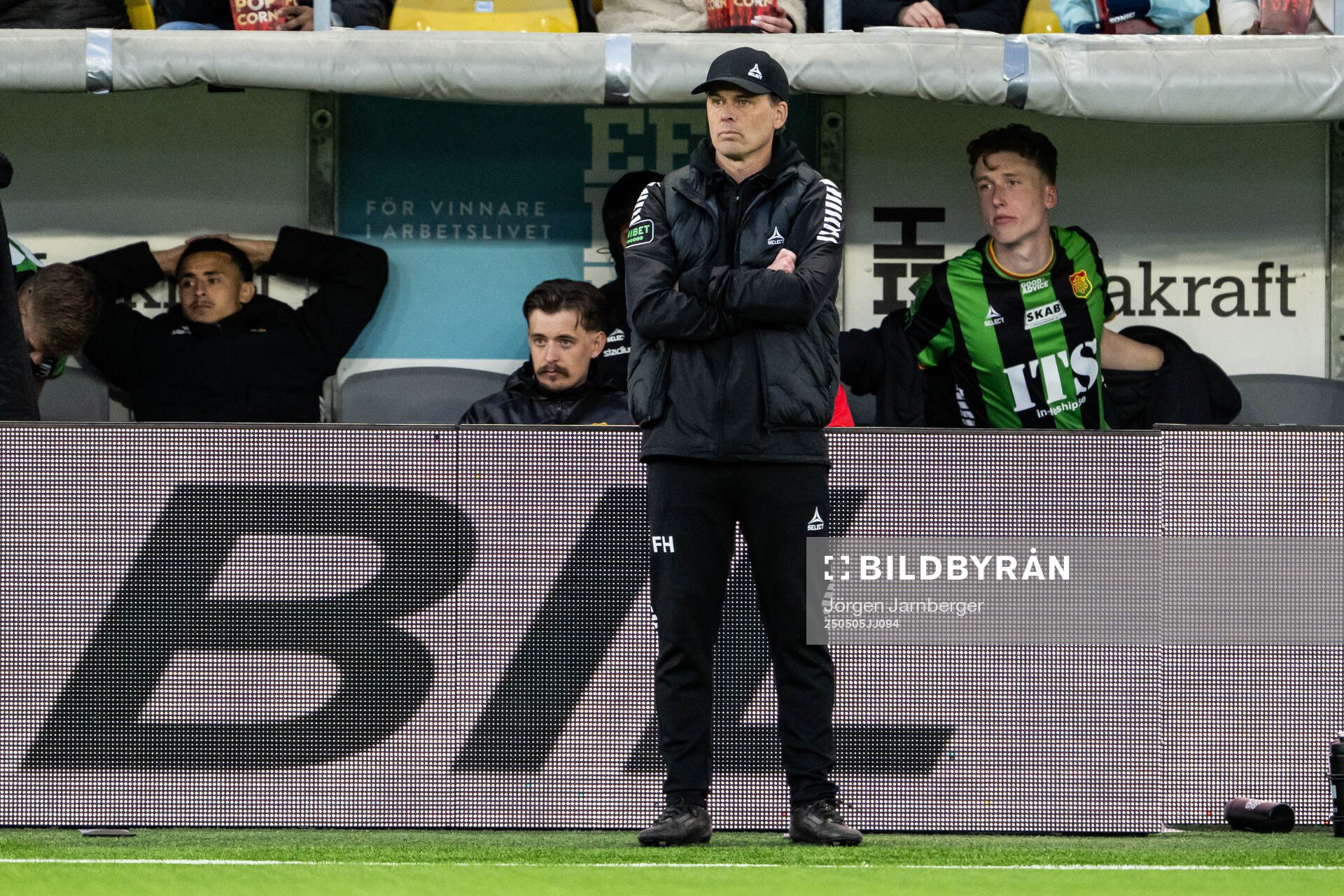 GAIS tränare Fredrik Holmberg under fotbollsmatchen i Allsvenskan mellan Elfsborg och GAIS den 5 maj 2025 i Borås. 