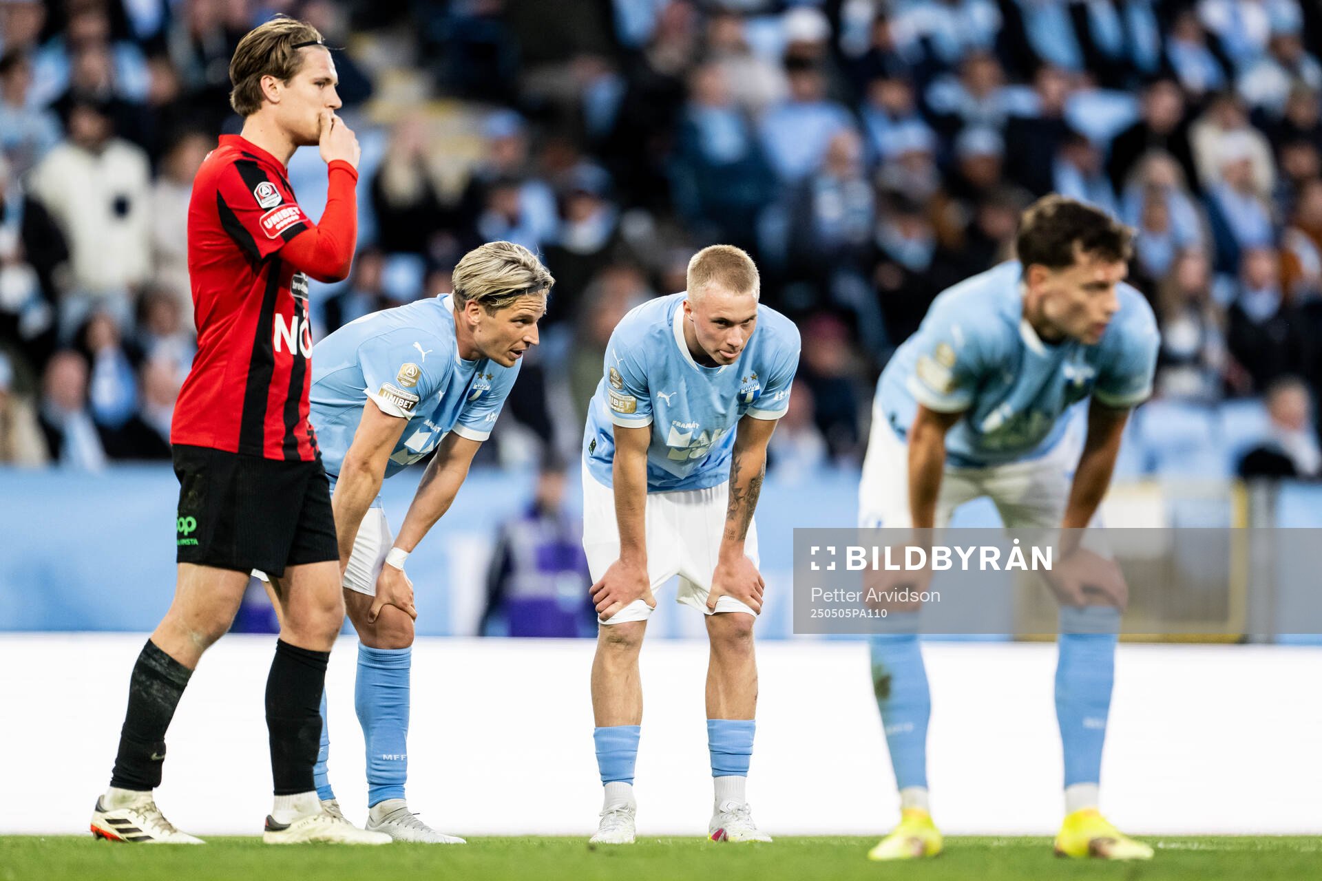 Malmö FFs Jens Stryger Larsen, Daniel Gudjohnsen och Colin