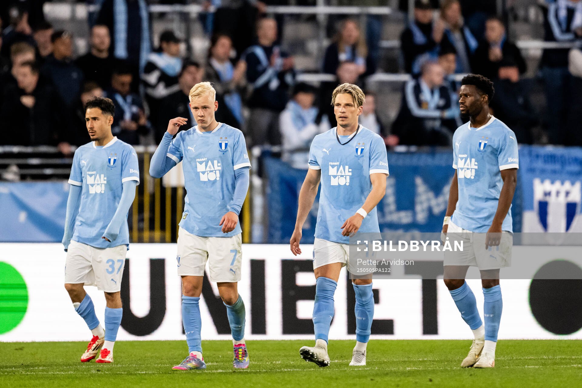 Malmö FFs Adrian Skogmar, Otto Rosengren, Jens Stryger