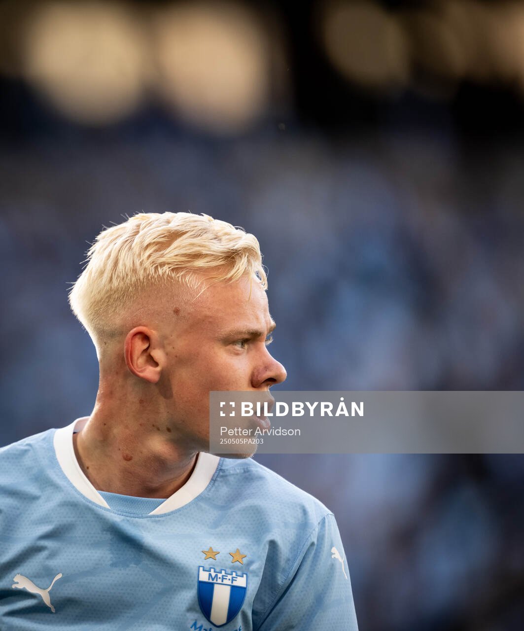 Malmö FFs Otto Rosengren under fotbollsmatchen i Allsvenskan mellan Malmö FF och Brommapojkarna den 5 maj 2025 i Malmö. 