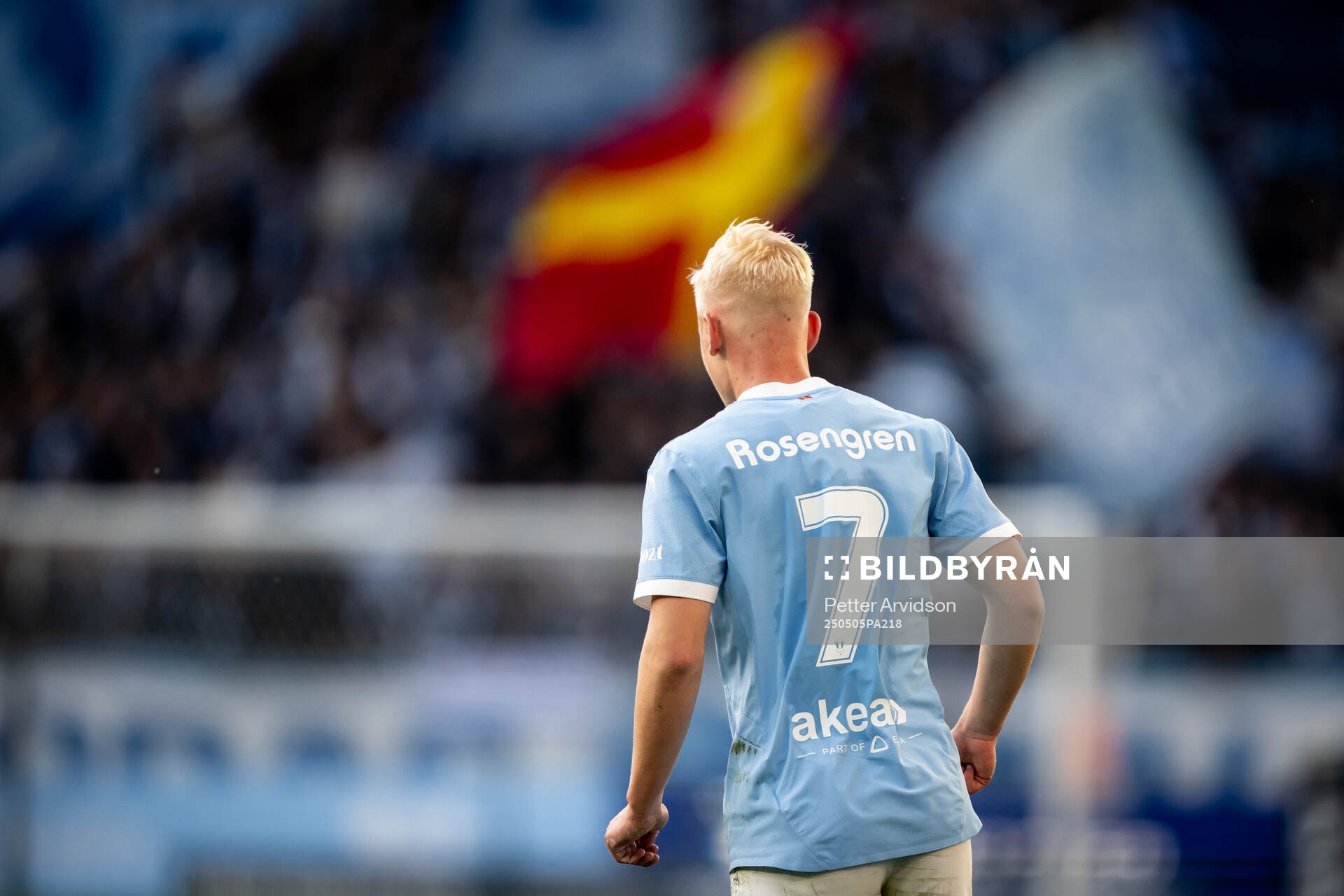 Malmö FFs Otto Rosengren under fotbollsmatchen i Allsvenskan mellan Malmö FF och Brommapojkarna den 5 maj 2025 i Malmö. 