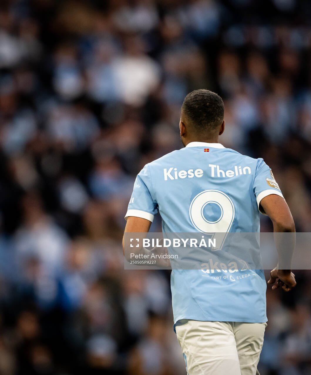 Malmö FFs Isaac Kiese Thelin under fotbollsmatchen i Allsvenskan mellan Malmö FF och Brommapojkarna den 5 maj 2025 i Malmö. 