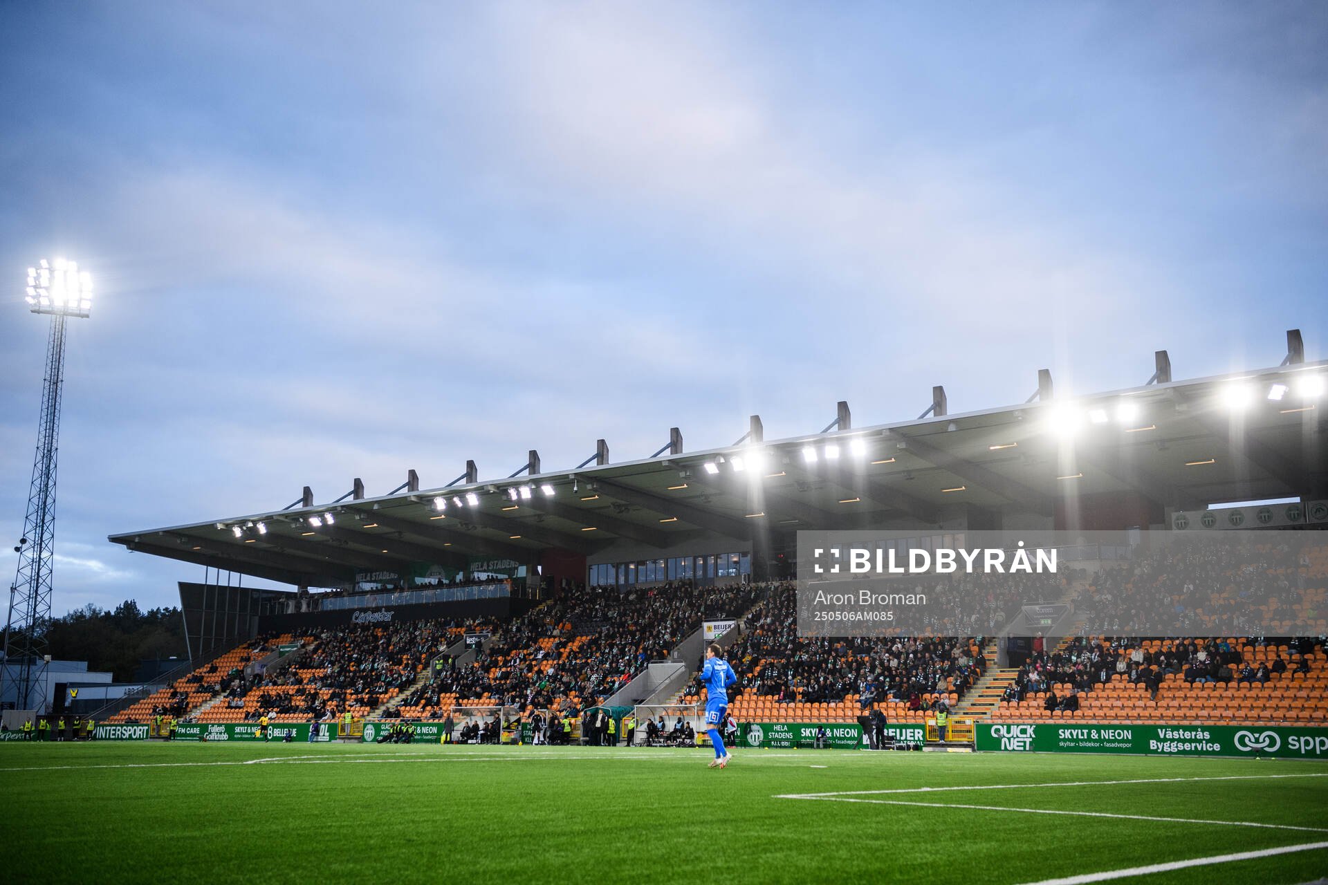 Hitachi Energy Arena under fotbollsmatchen i Superettan mellan Västerås och Kalmar den 6 maj 2025 i Västerås. 