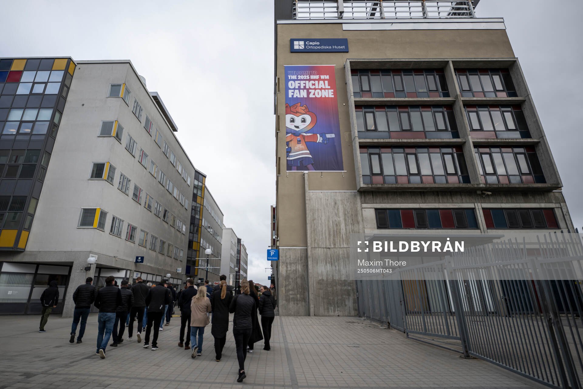 A sign of the fan zone