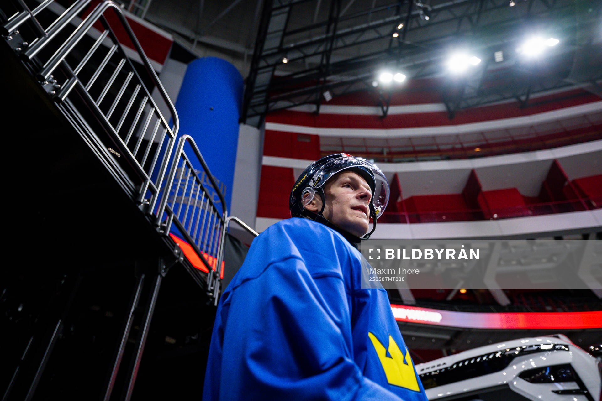 Max Friberg of Sweden arrives at a practice session