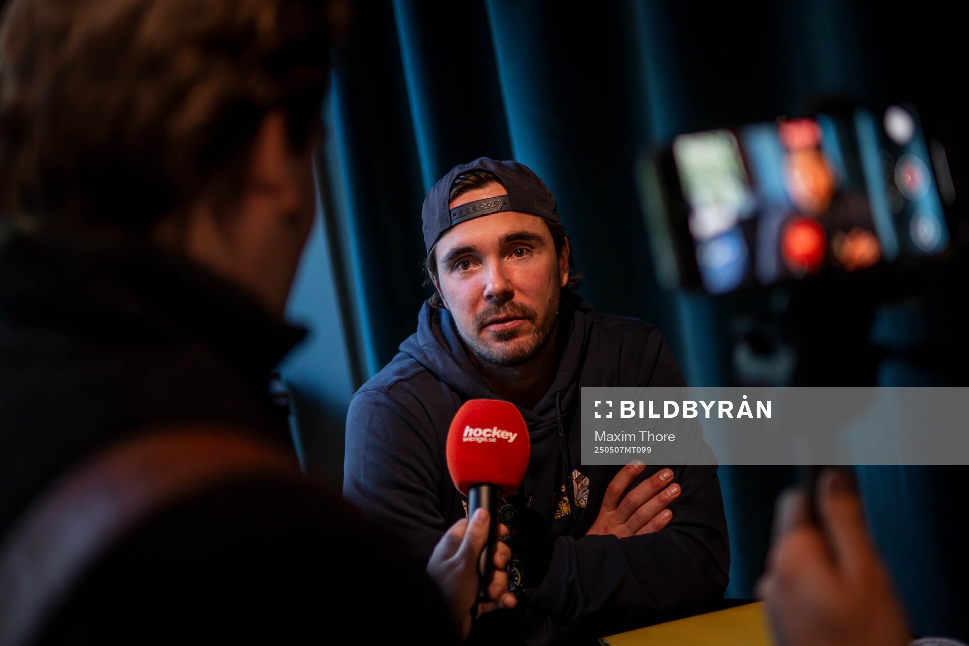 Marcus Johansson of Sweden at a press event