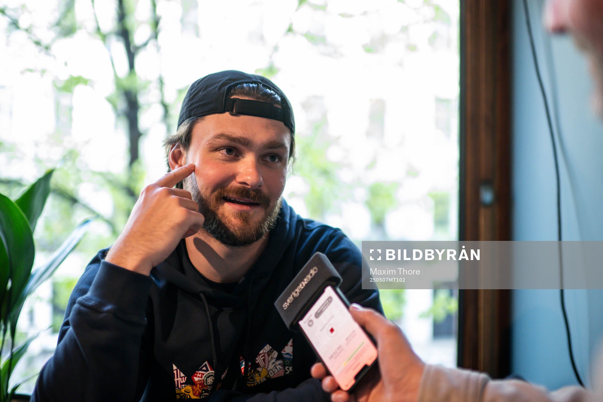 Rasmus Andersson of Sweden at a press event