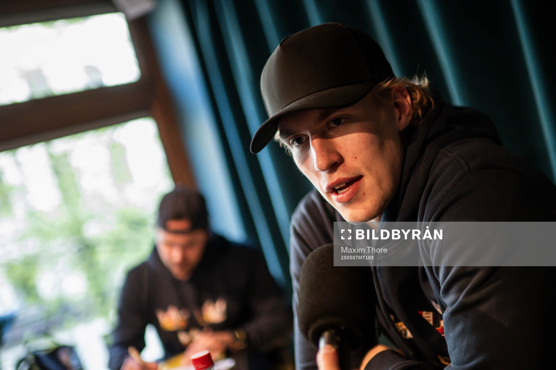 Simon Edvinsson of Sweden at a press event