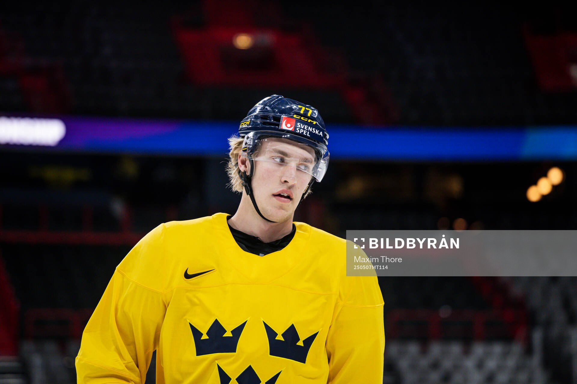 Simon Edvinsson of Sweden at a practice session