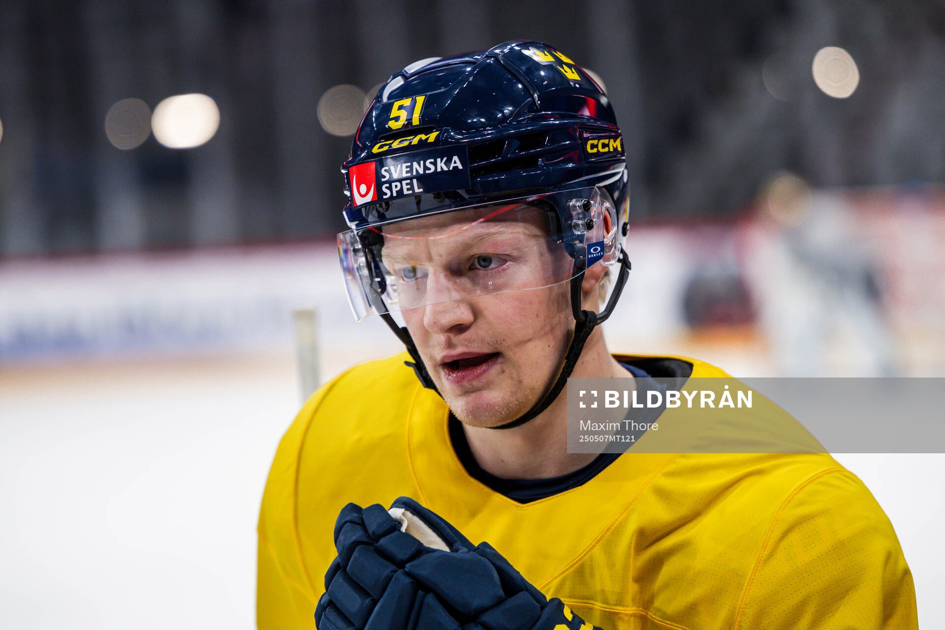 Emil Heineman of Sweden at a practice session