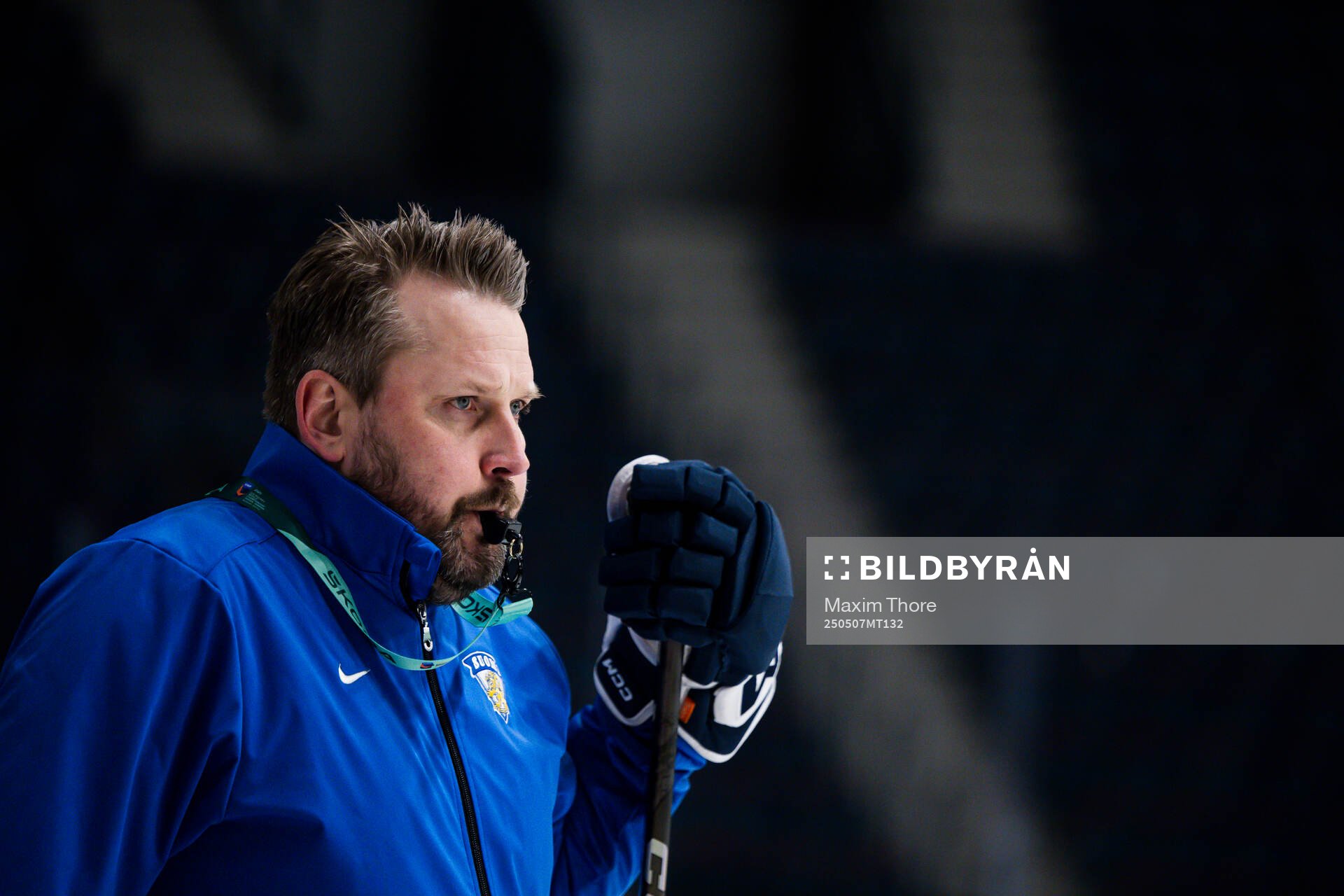 Head coach Antti Pennanen of Finland at a practice session