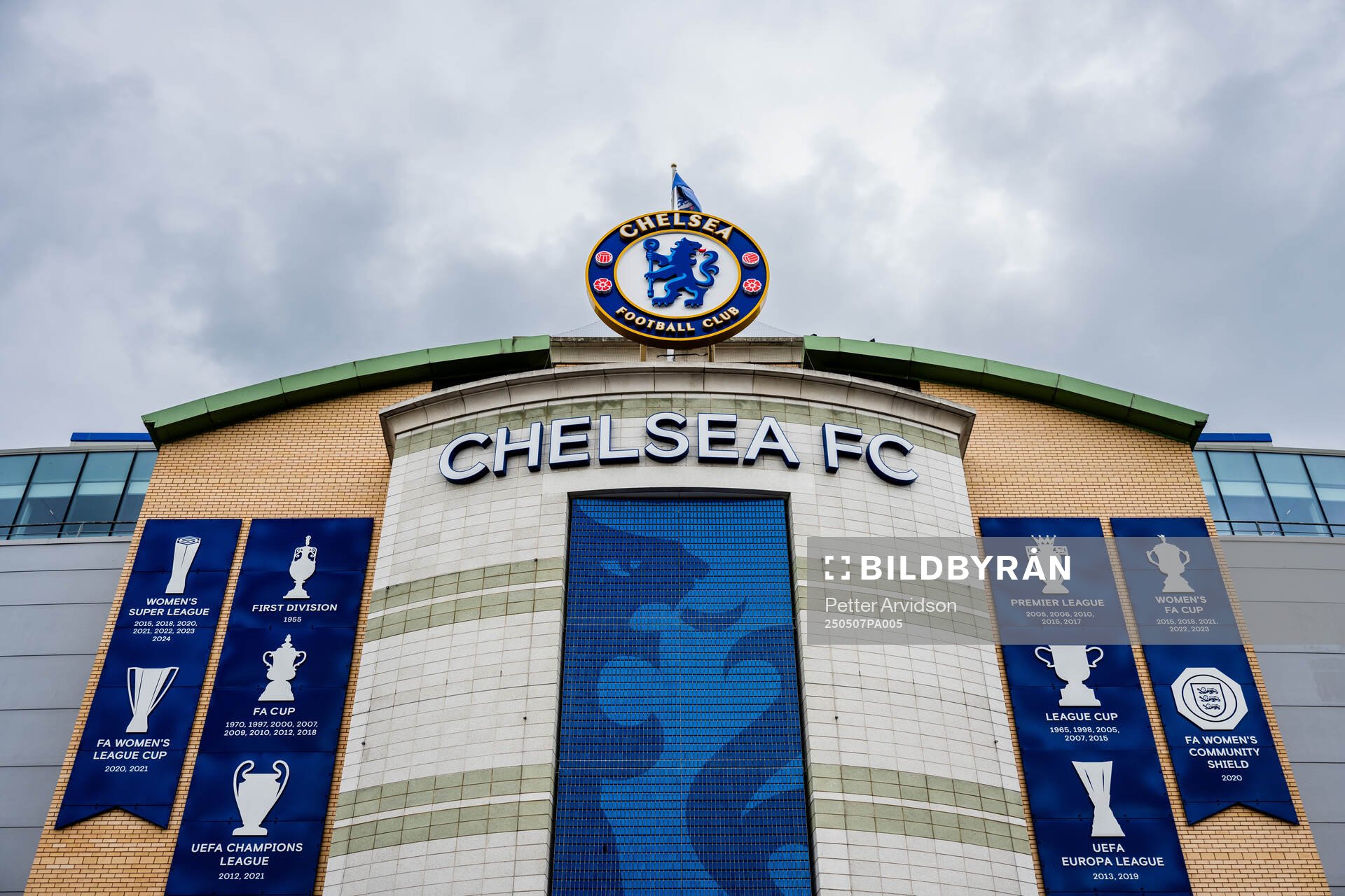 Exterior view of Stamford Bridge