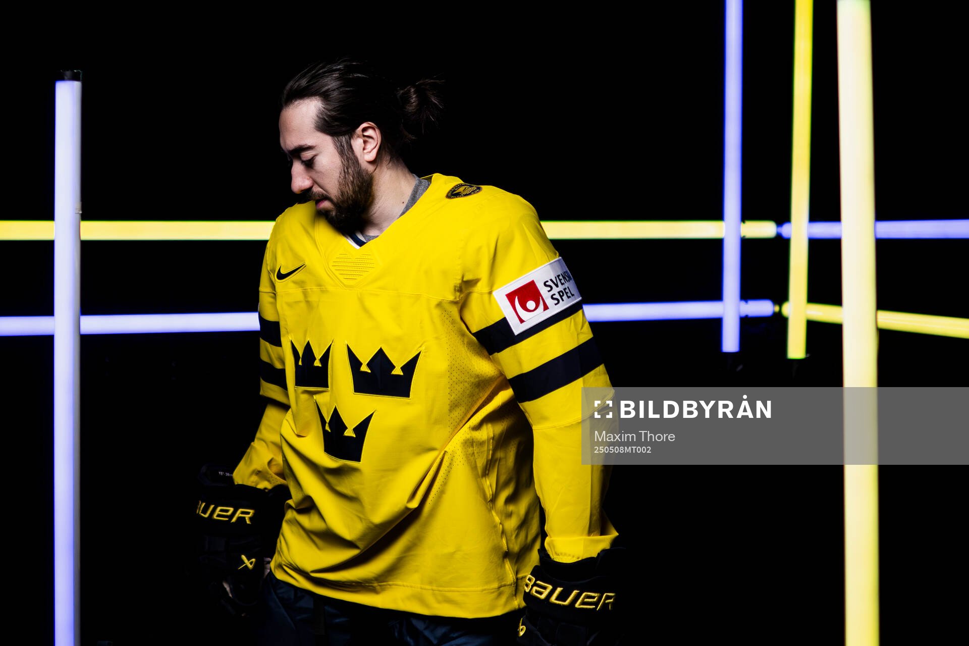 Mika Zibanejad of Sweden in the IIHF studio