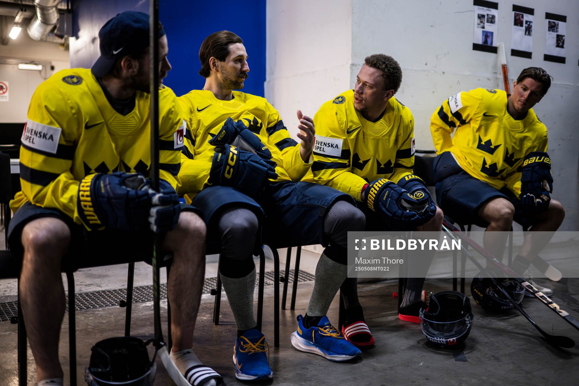 Filip Forsberg, Lucas Raymond and Isac Lundeström of