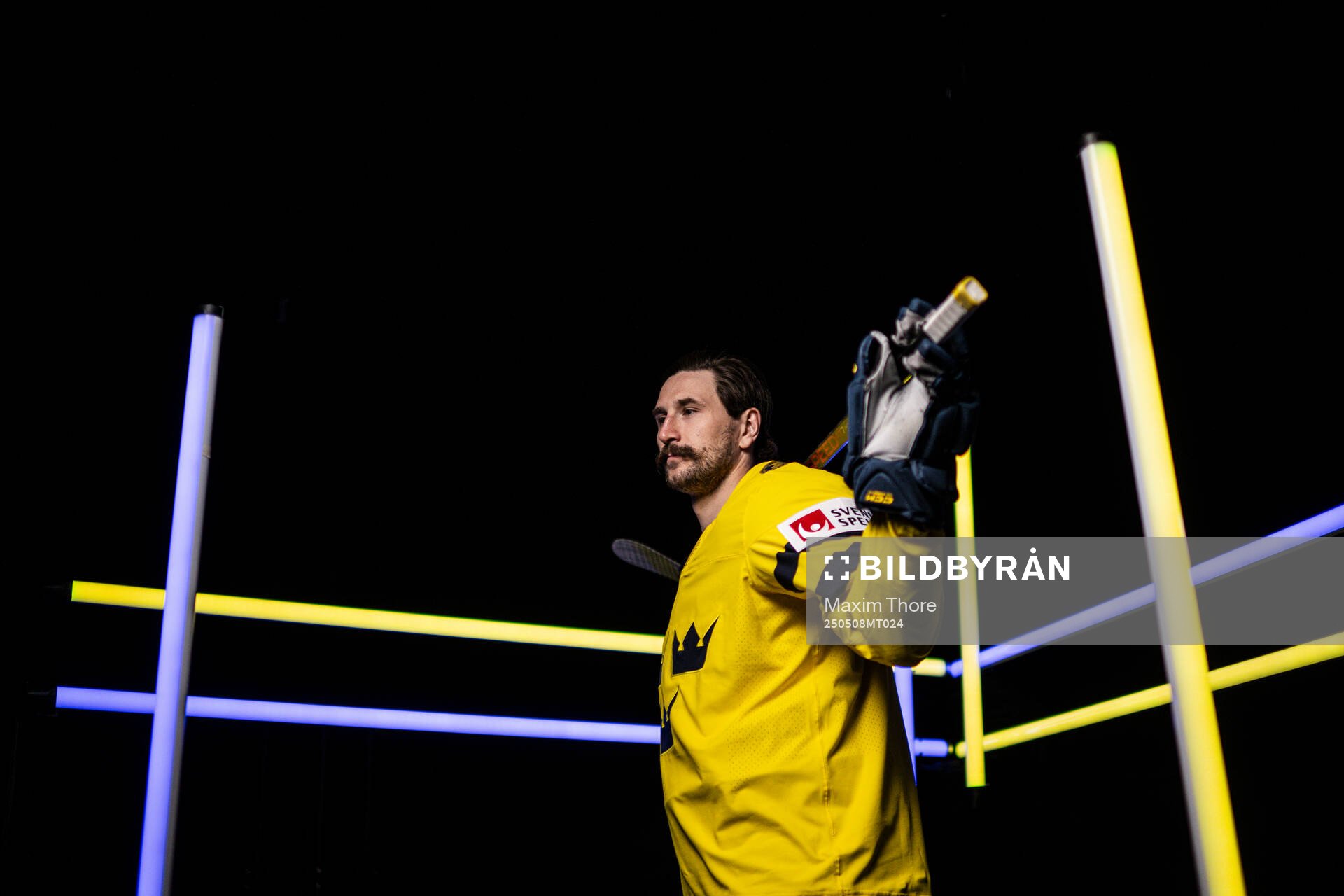 Filip Forsberg of Sweden in the IIHF studio