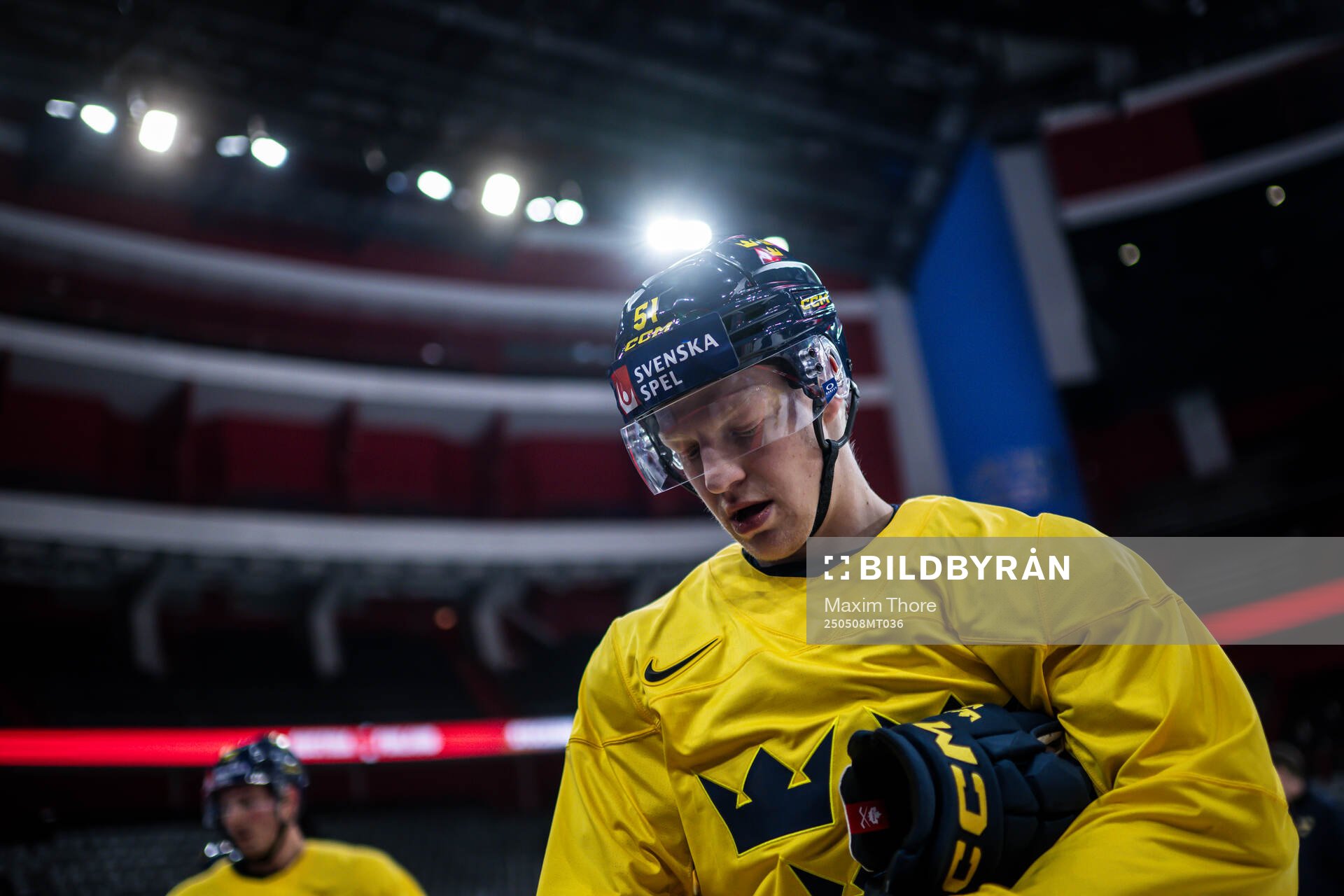 Emil Heineman of Sweden at a practice session