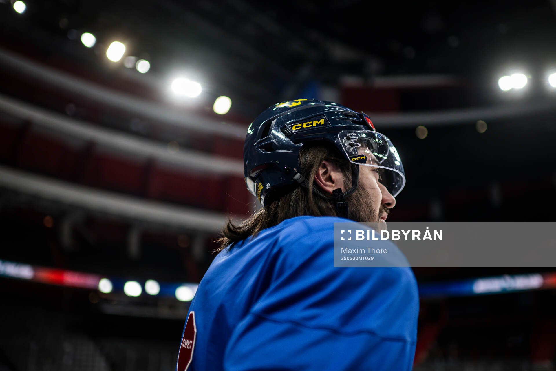 Mika Zibanejad of Sweden at a practice session
