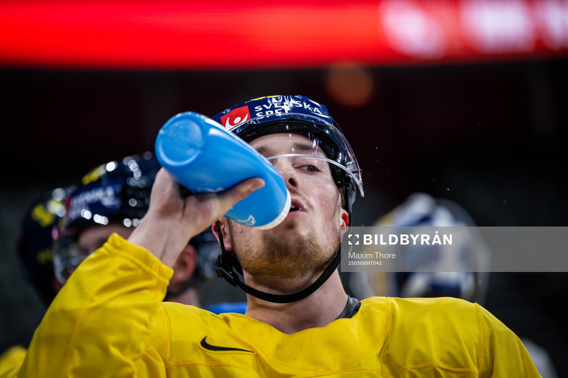 Jesper Frödén of Sweden at a practice session