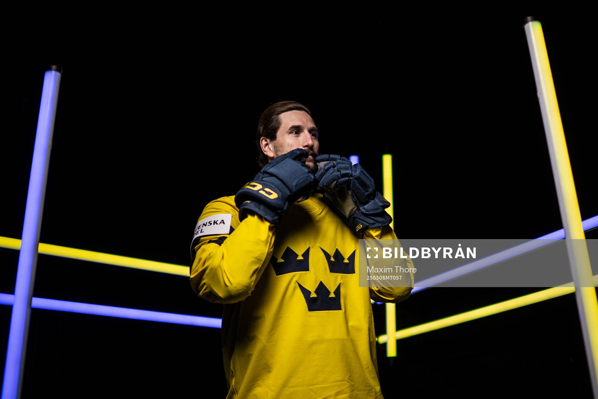 Filip Forsberg of Sweden in the IIHF studio