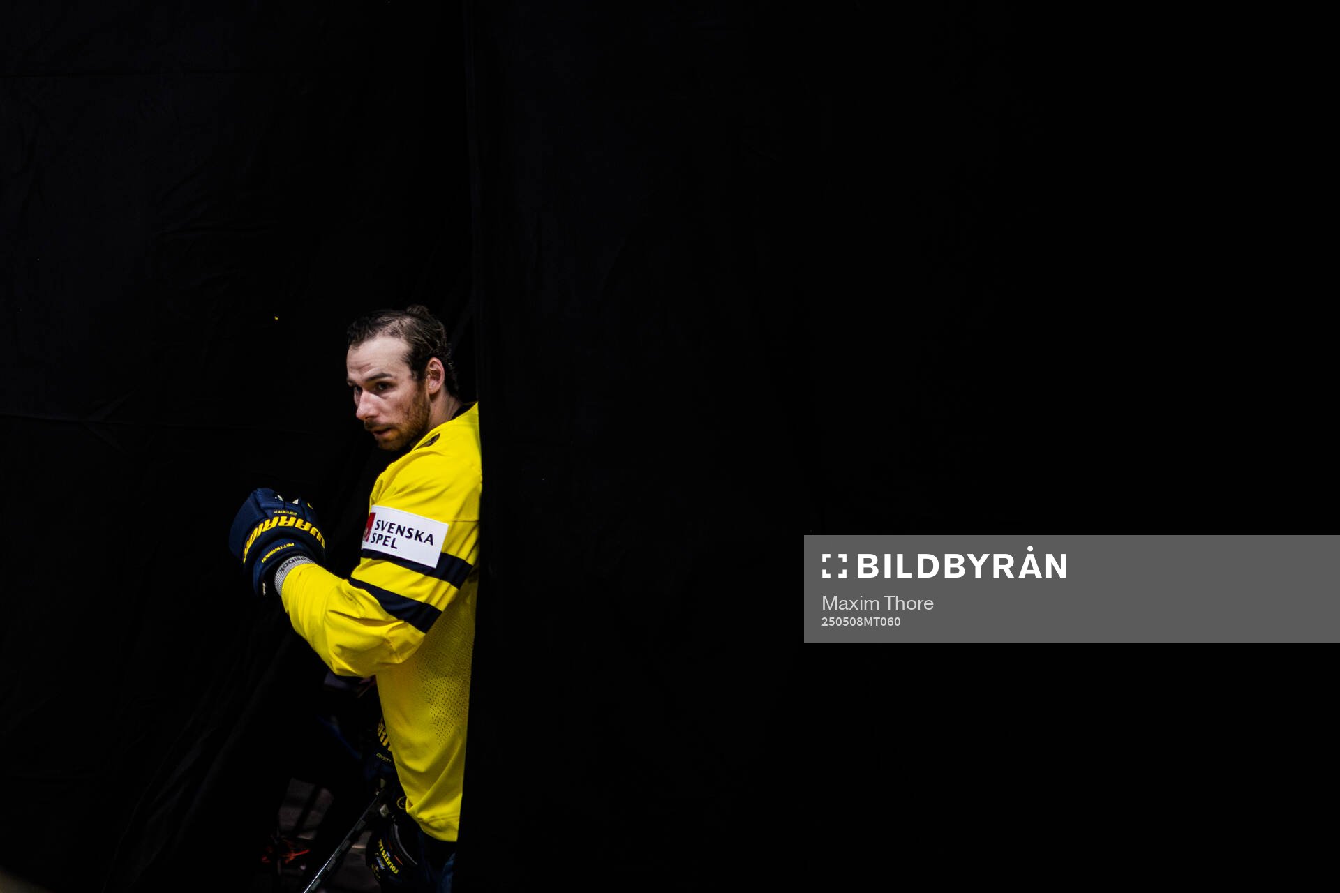 Marcus Pettersson of Sweden in the IIHF studio