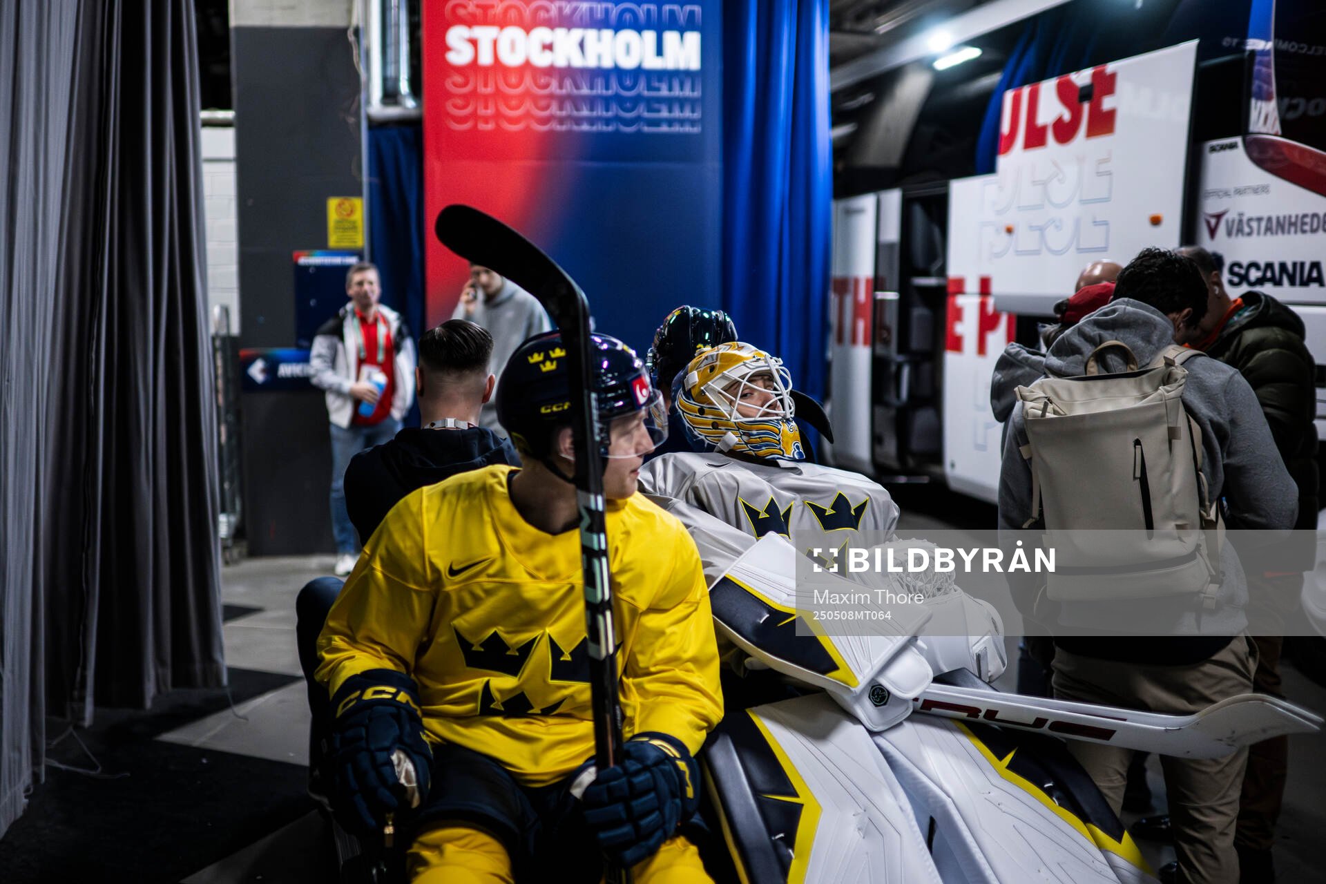 Goaltender Arvid Söderblom of Sweden