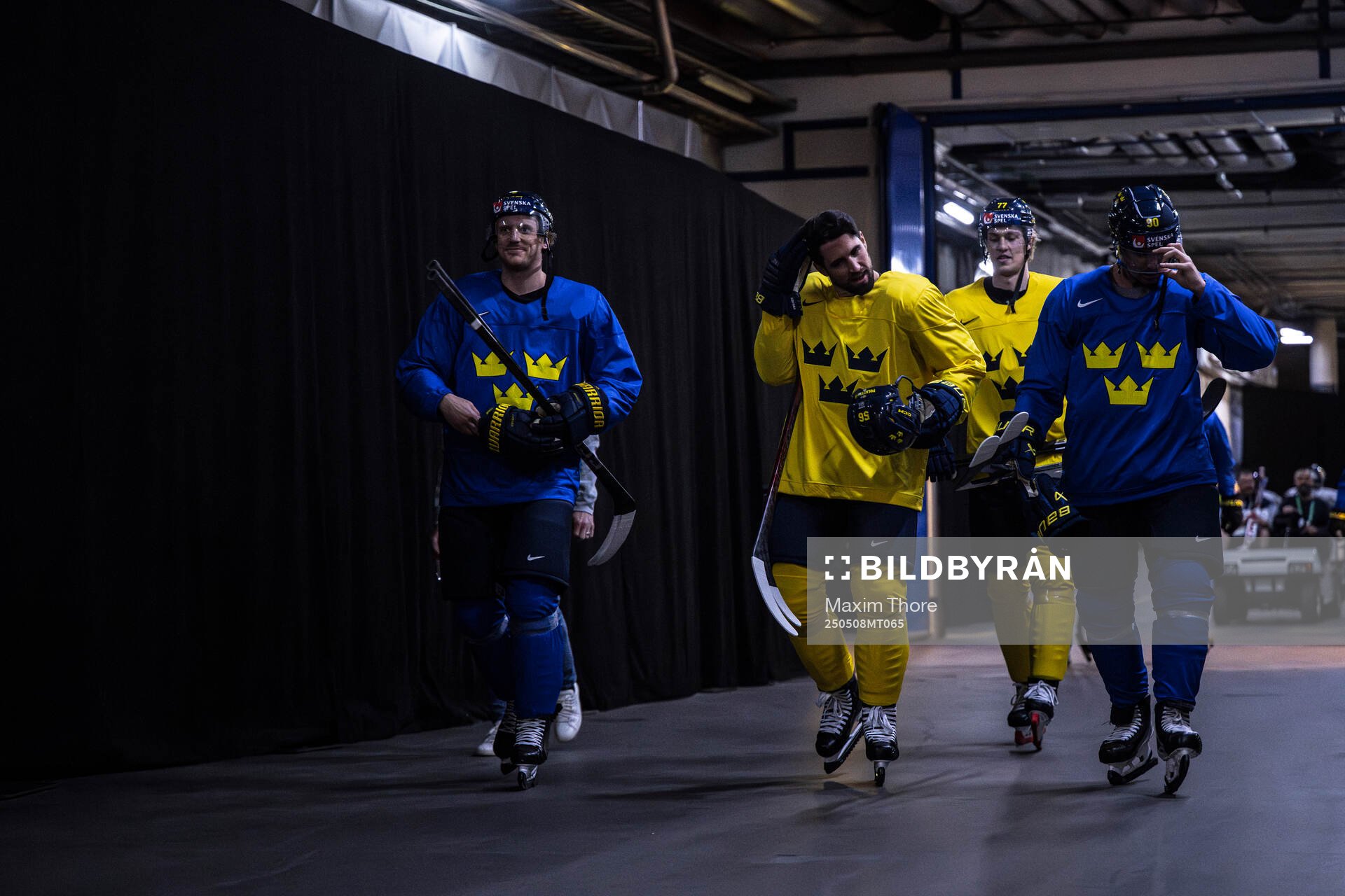 Jonas Brodin, Erik Gustafsson, Simon Edvinsson and Marcus