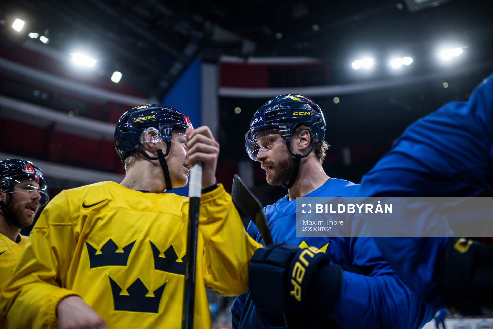 Adam Larsson of Sweden at a practice session