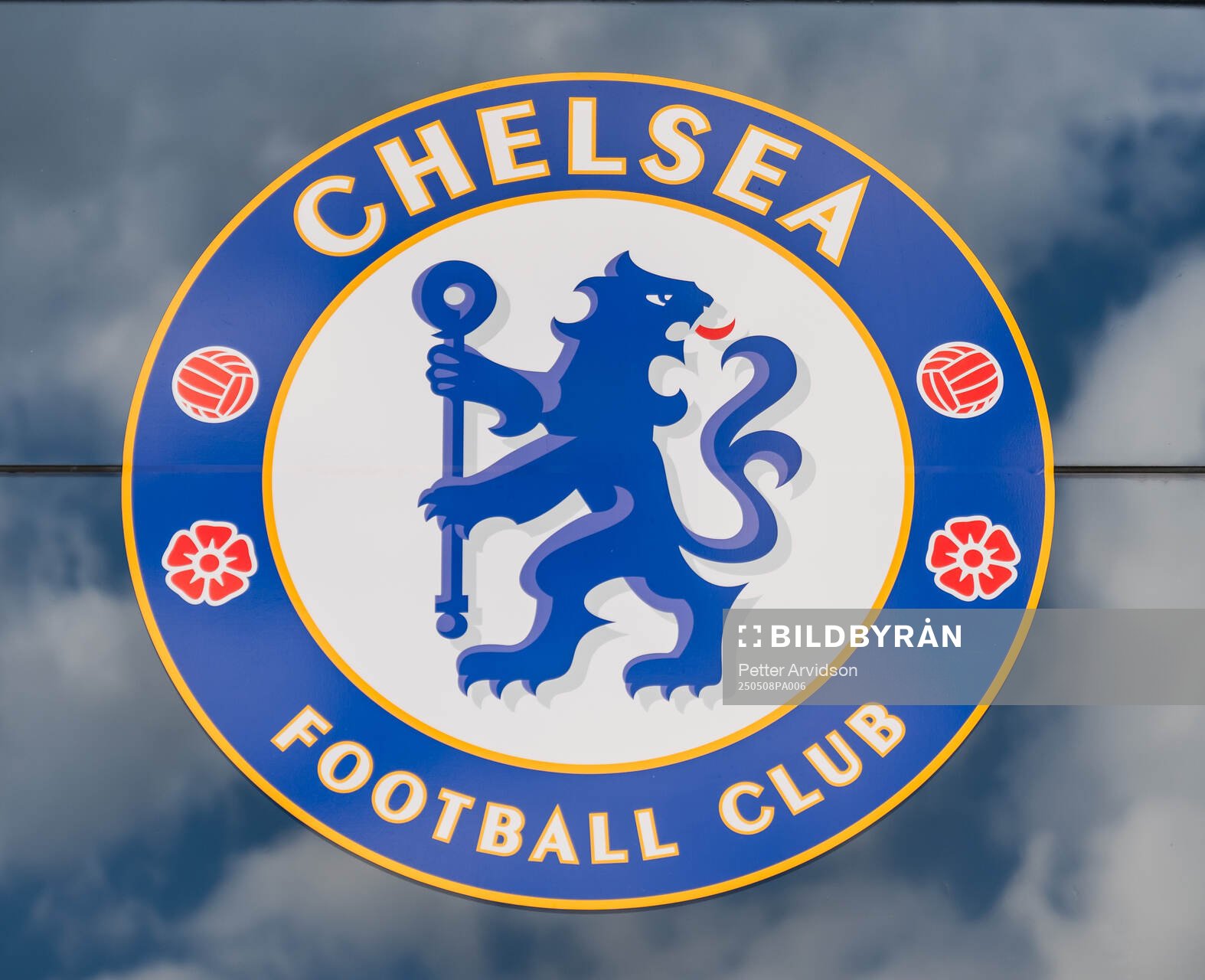 General view of the Chelsea FC logo