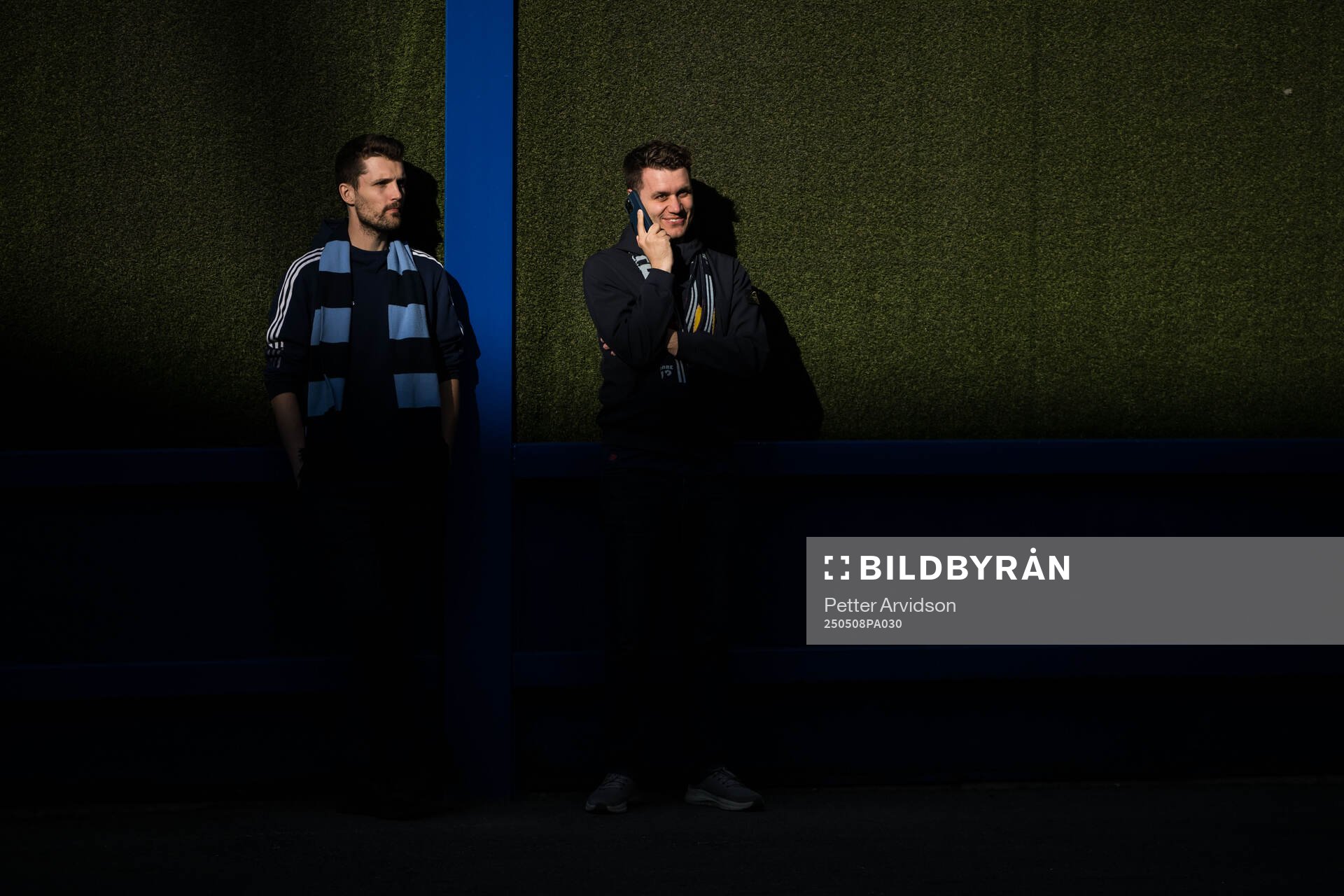 Fans of Djurgården outside the stadium