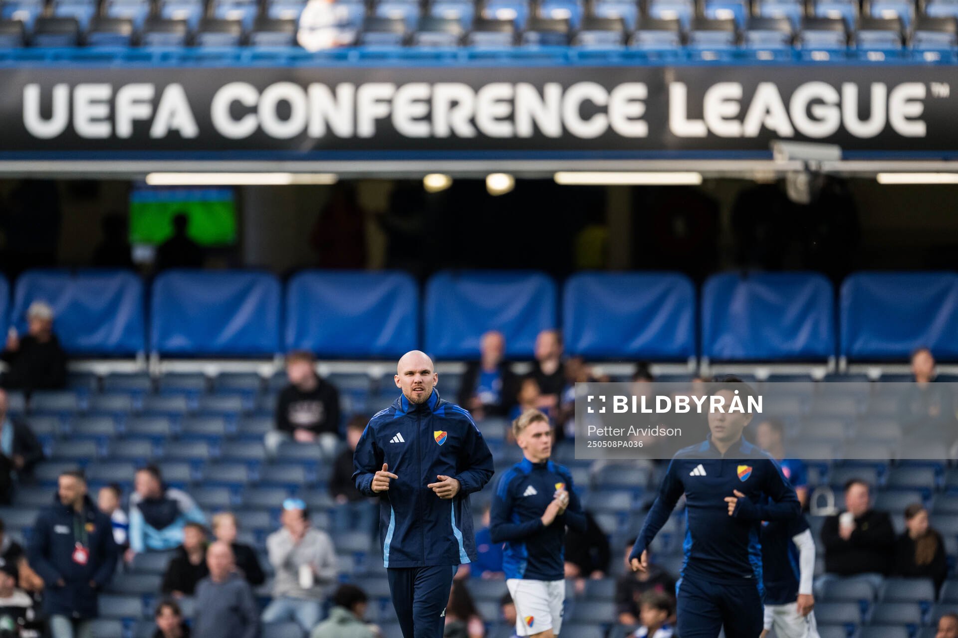 Marcus Danielson of Djurgården ahead of the UEFA Conference League semifinal second leg match between Chelsea and Djurgården on May 8, 2025 in London.