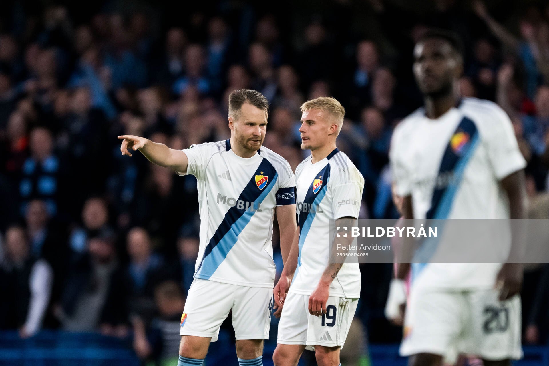 Jacob Une and Viktor Bergh of Djurgården look dejected