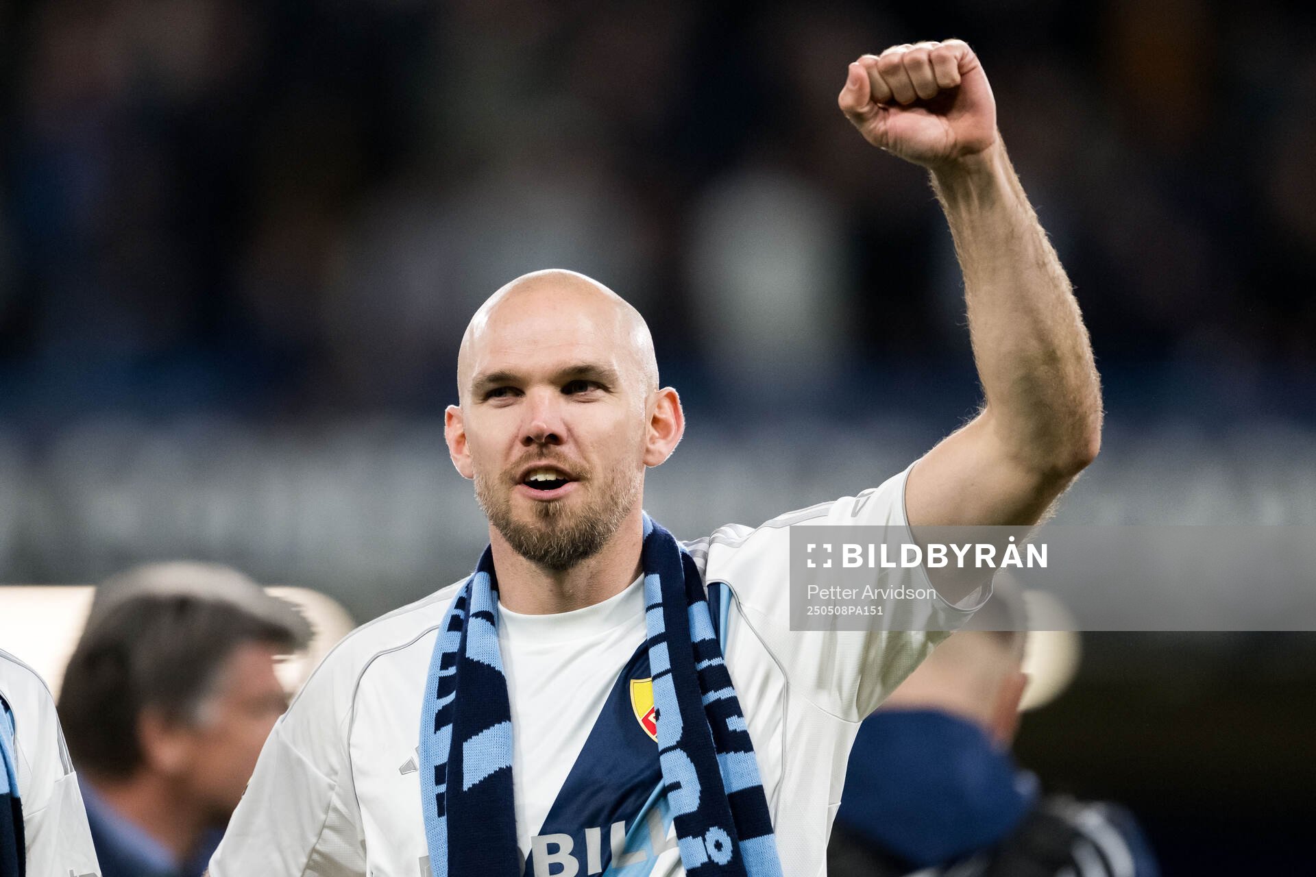 Marcus Danielson of Djurgården after the UEFA Conference League semifinal second leg match between Chelsea and Djurgården on May 8, 2025 in London.