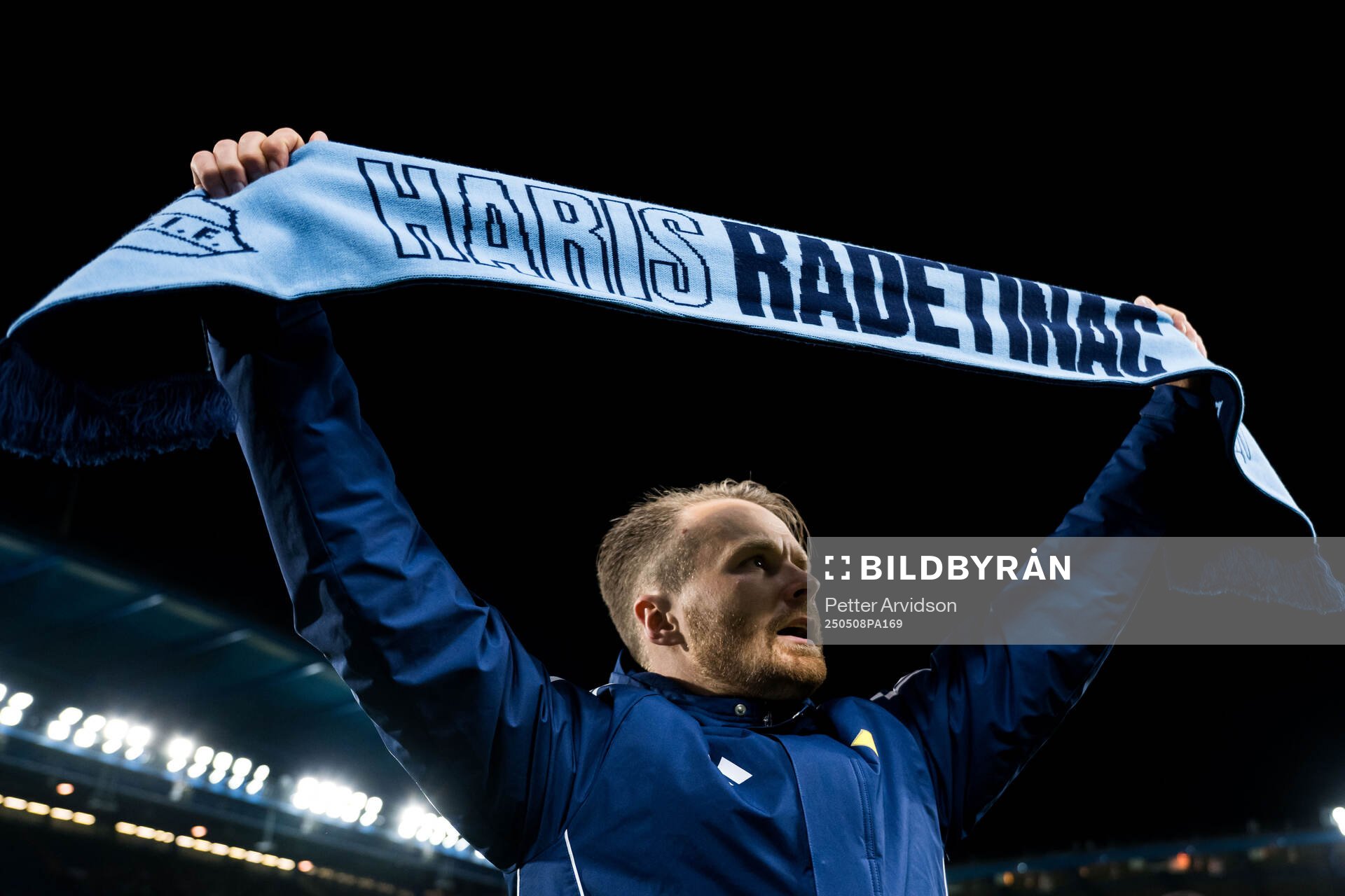 Jacob Une of Djurgården after the UEFA Conference League semifinal second leg match between Chelsea and Djurgården on May 8, 2025 in London.