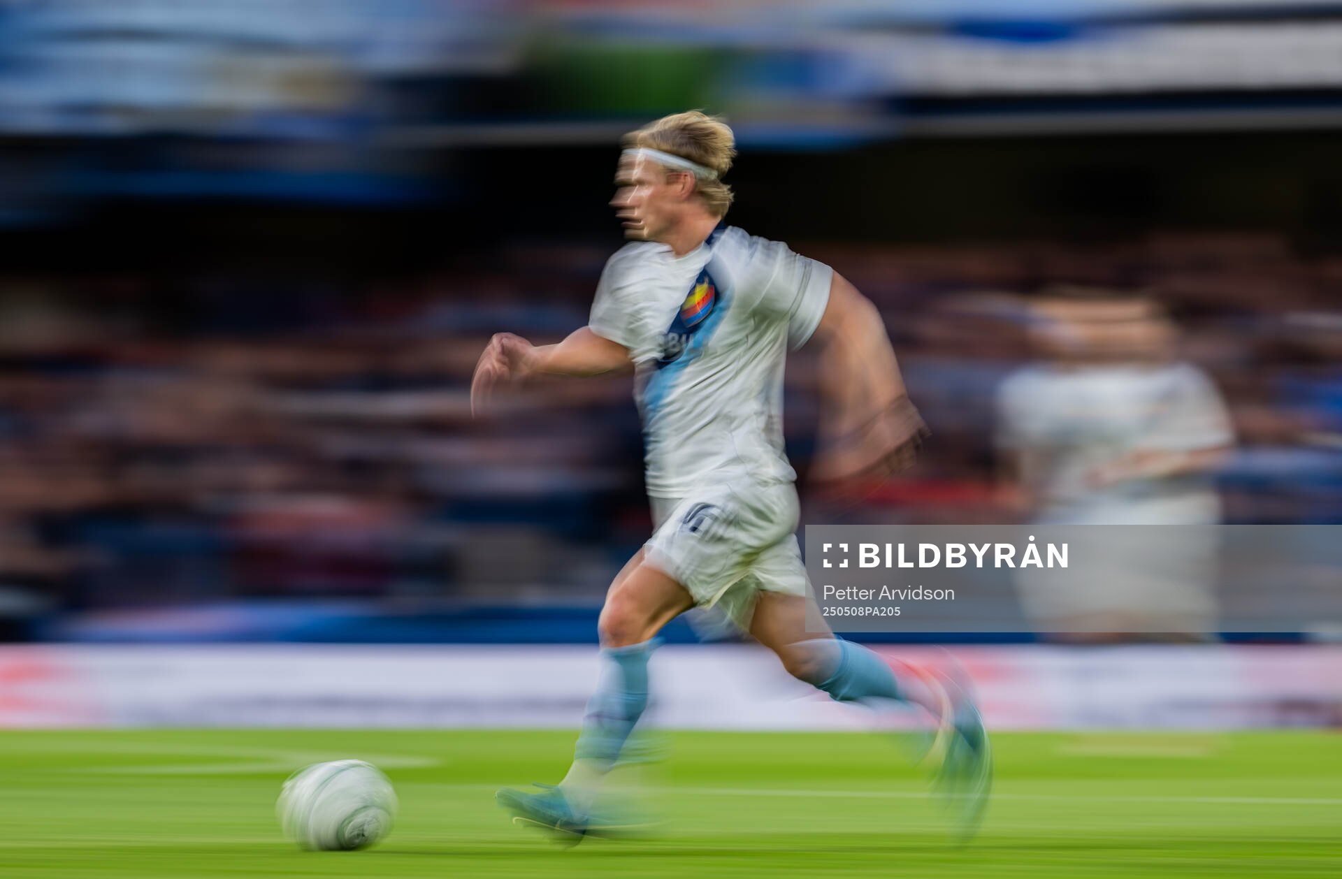 Tobias Gulliksen of Djurgården during the UEFA Conference League semifinal second leg match between Chelsea and Djurgården on May 8, 2025 in London.