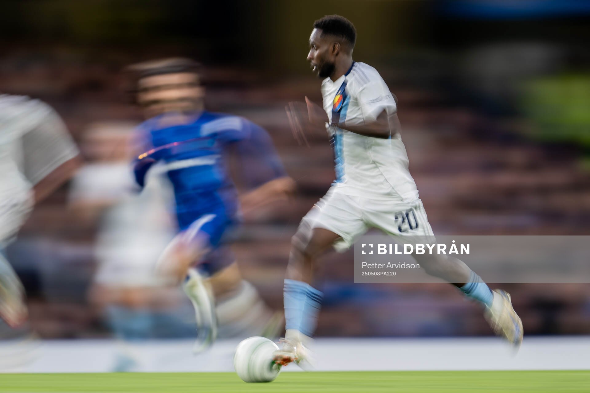 Tokmac Nguen of Djurgården during the UEFA Conference League semifinal second leg match between Chelsea and Djurgården on May 8, 2025 in London.