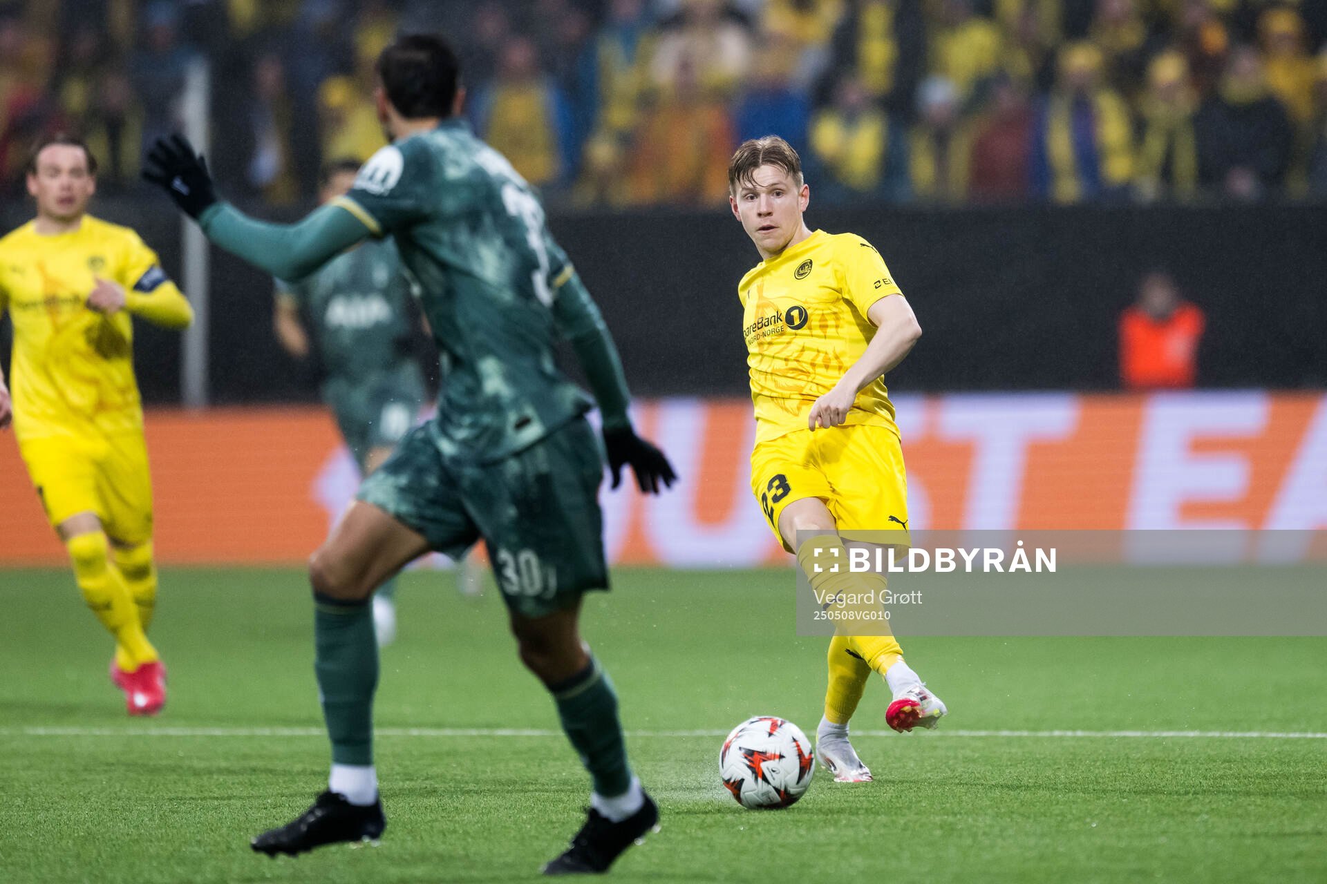Jens Petter Haugen of Bodø/Glimt during the UEFA Europa League semi-final football match between Bodø/Glimt and Tottenham on May 8, 2025 in Bodø.