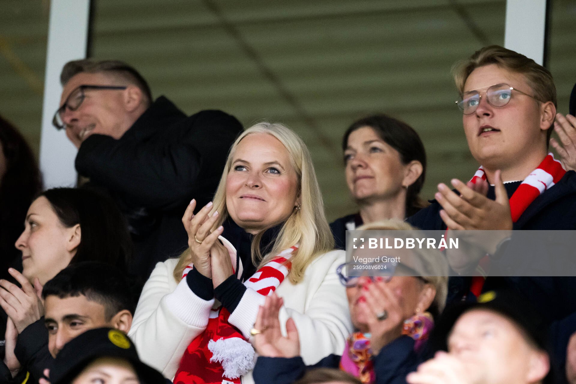 Crown Princess Mette Marit of Norway in the stands