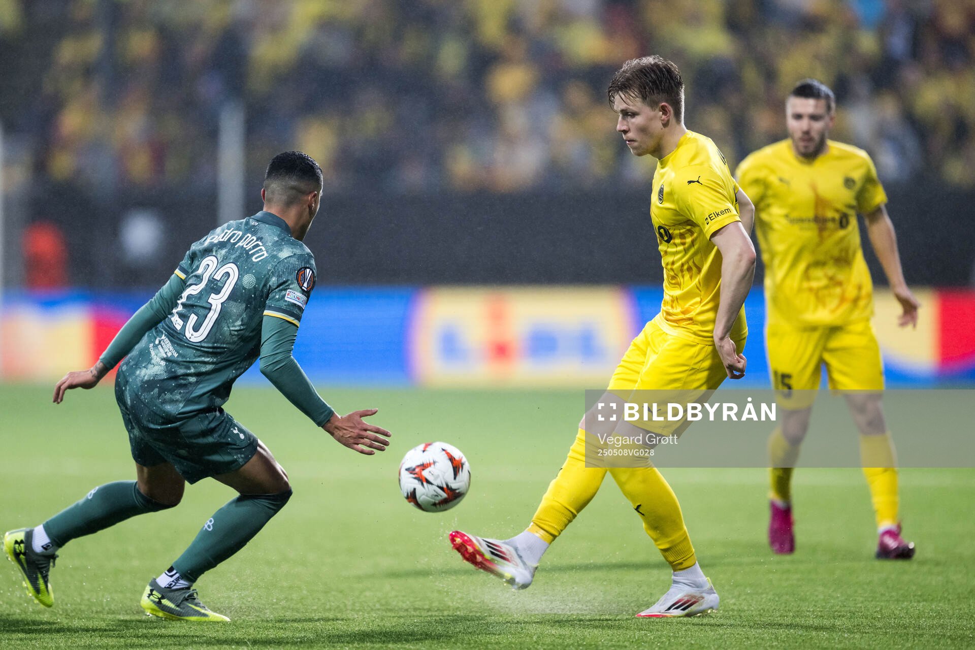 Jens Petter Haugen of Bodø/Glimt during the UEFA Europa League semi-final football match between Bodø/Glimt and Tottenham on May 8, 2025 in Bodø.