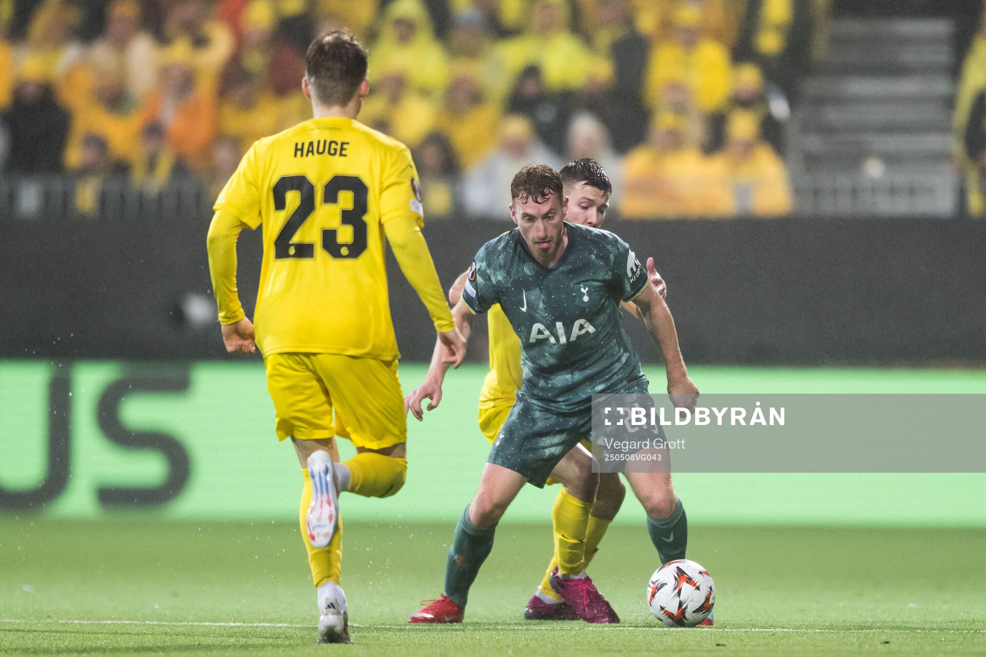 Dejan Kulusevski of Tottenham Hotspur and Fredrik André