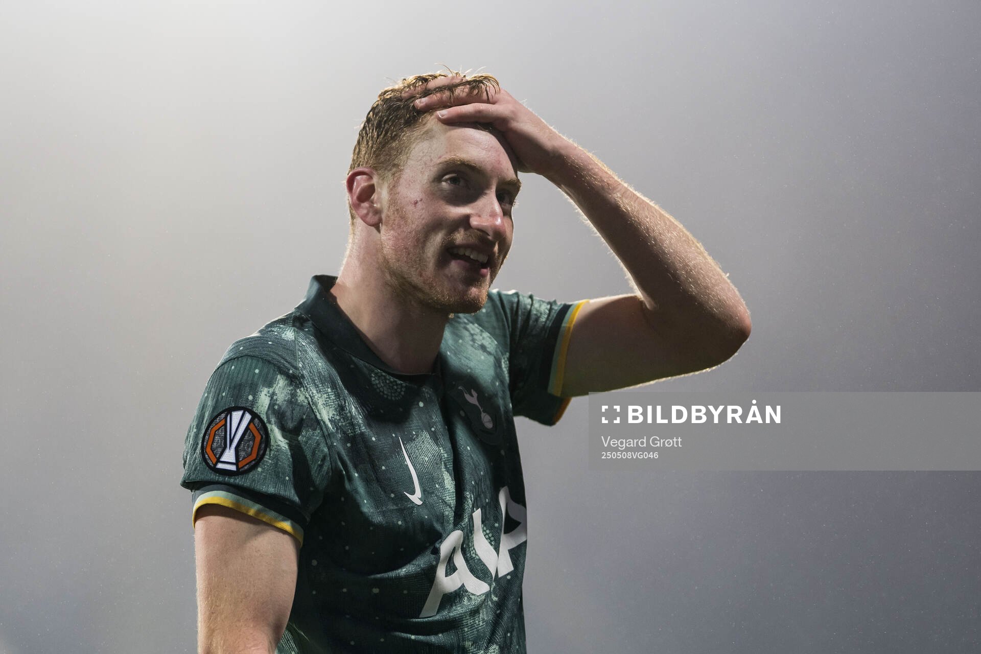 Dejan Kulusevski of Tottenham Hotspur after the UEFA Europa League semi-final football match between Bodø/Glimt and Tottenham on May 8, 2025 in Bodø.