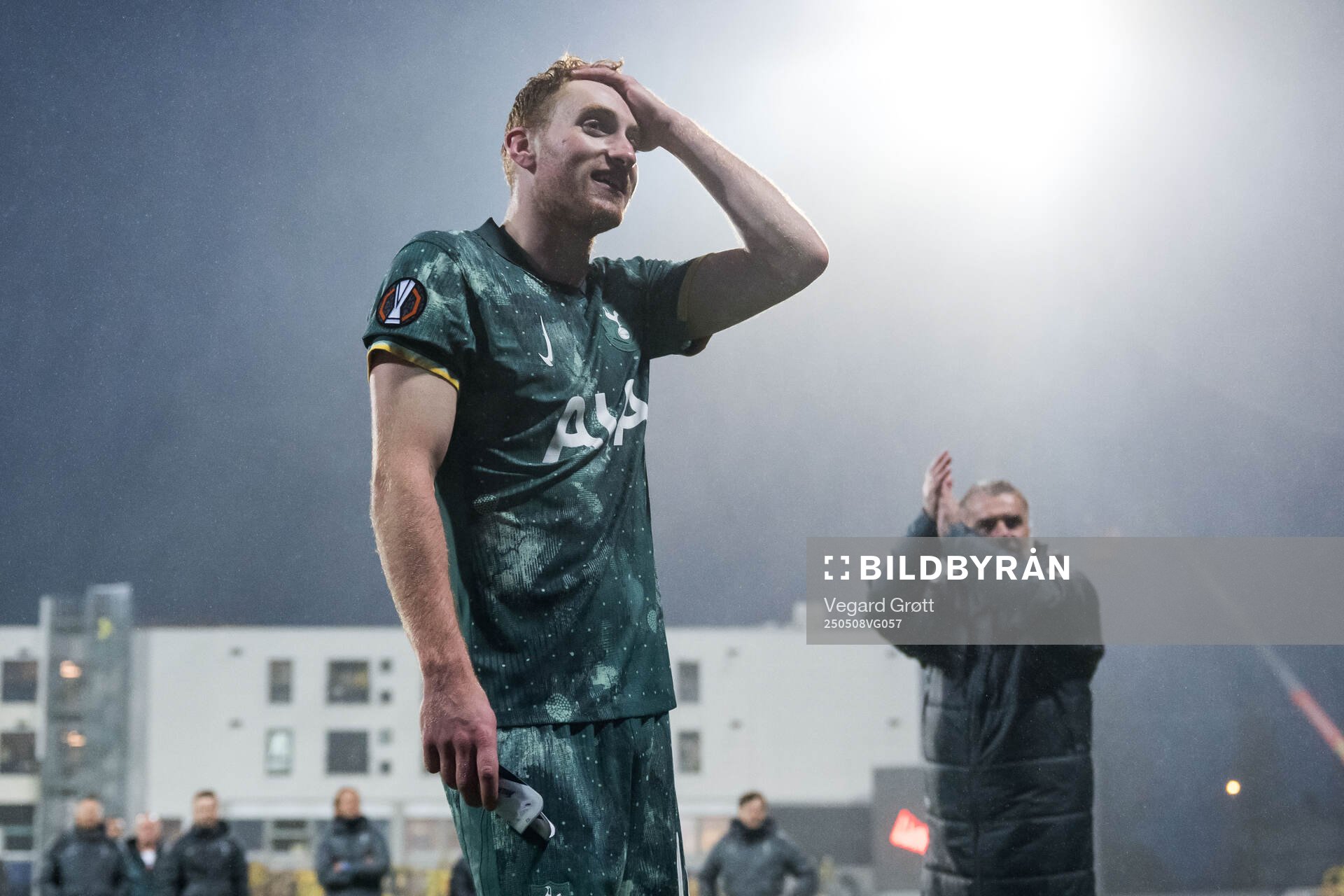 Dejan Kulusevski of Tottenham Hotspur after the UEFA Europa League semi-final football match between Bodø/Glimt and Tottenham on May 8, 2025 in Bodø.