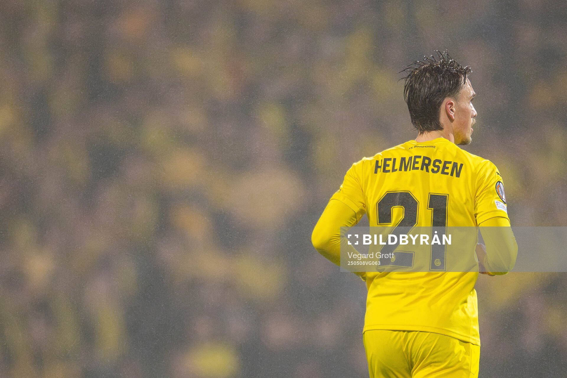 Andreas Helmersen of Bodø/Glimt during the UEFA Europa League semi-final football match between Bodø/Glimt and Tottenham on May 8, 2025 in Bodø.