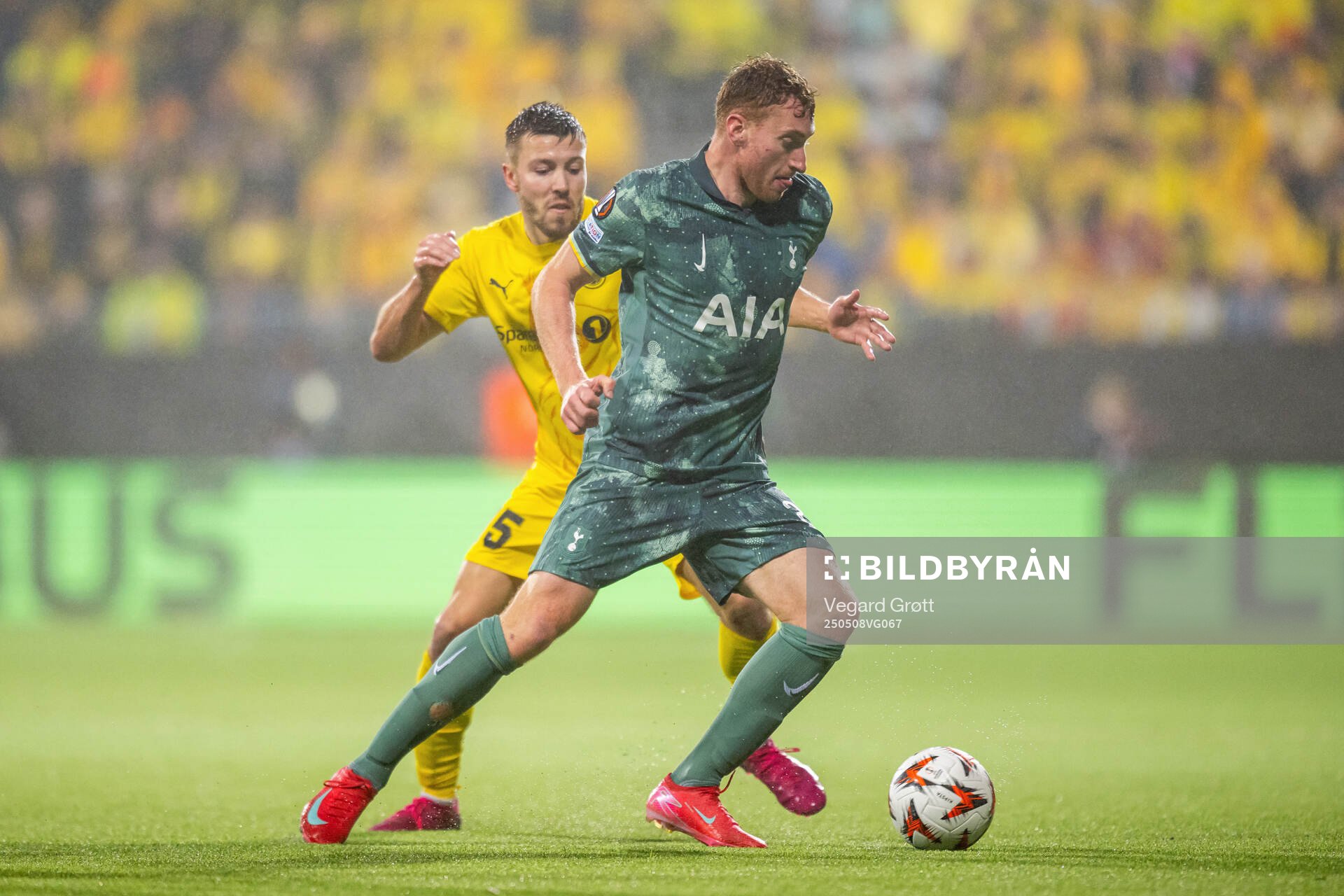 Dejan Kulusevski of Tottenham Hotspur and Fredrik André