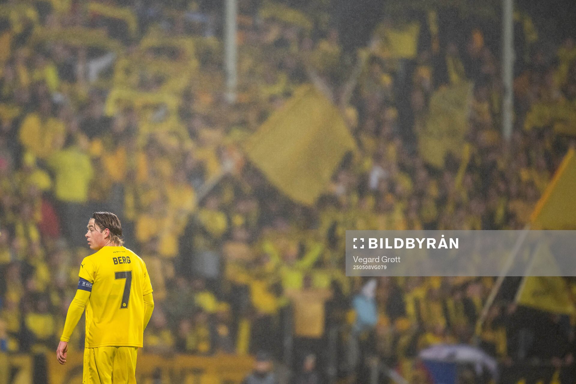 Patrick Berg of Bodø/Glimt during the UEFA Europa League semi-final football match between Bodø/Glimt and Tottenham on May 8, 2025 in Bodø.