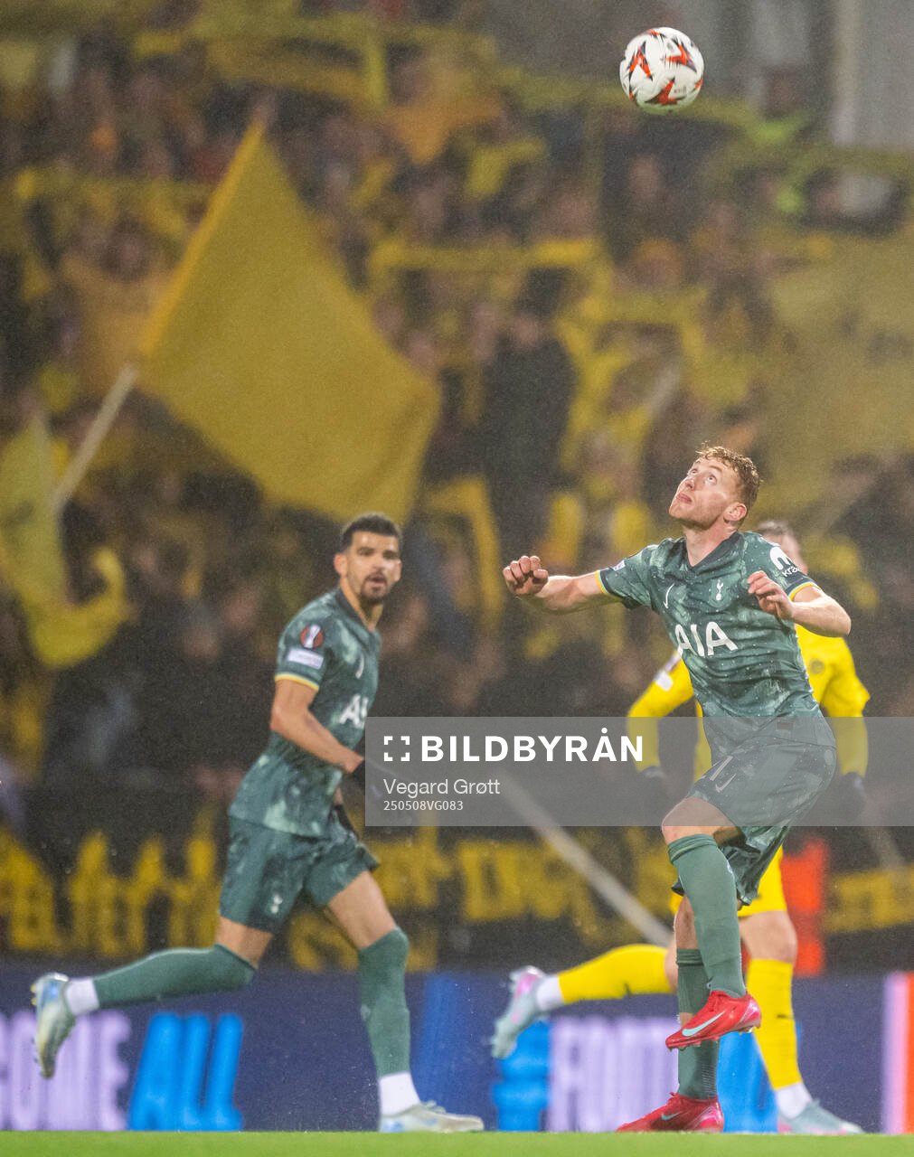 Dejan Kulusevski of Tottenham Hotspur during the UEFA Europa League semi-final football match between Bodø/Glimt and Tottenham on May 8, 2025 in Bodø.