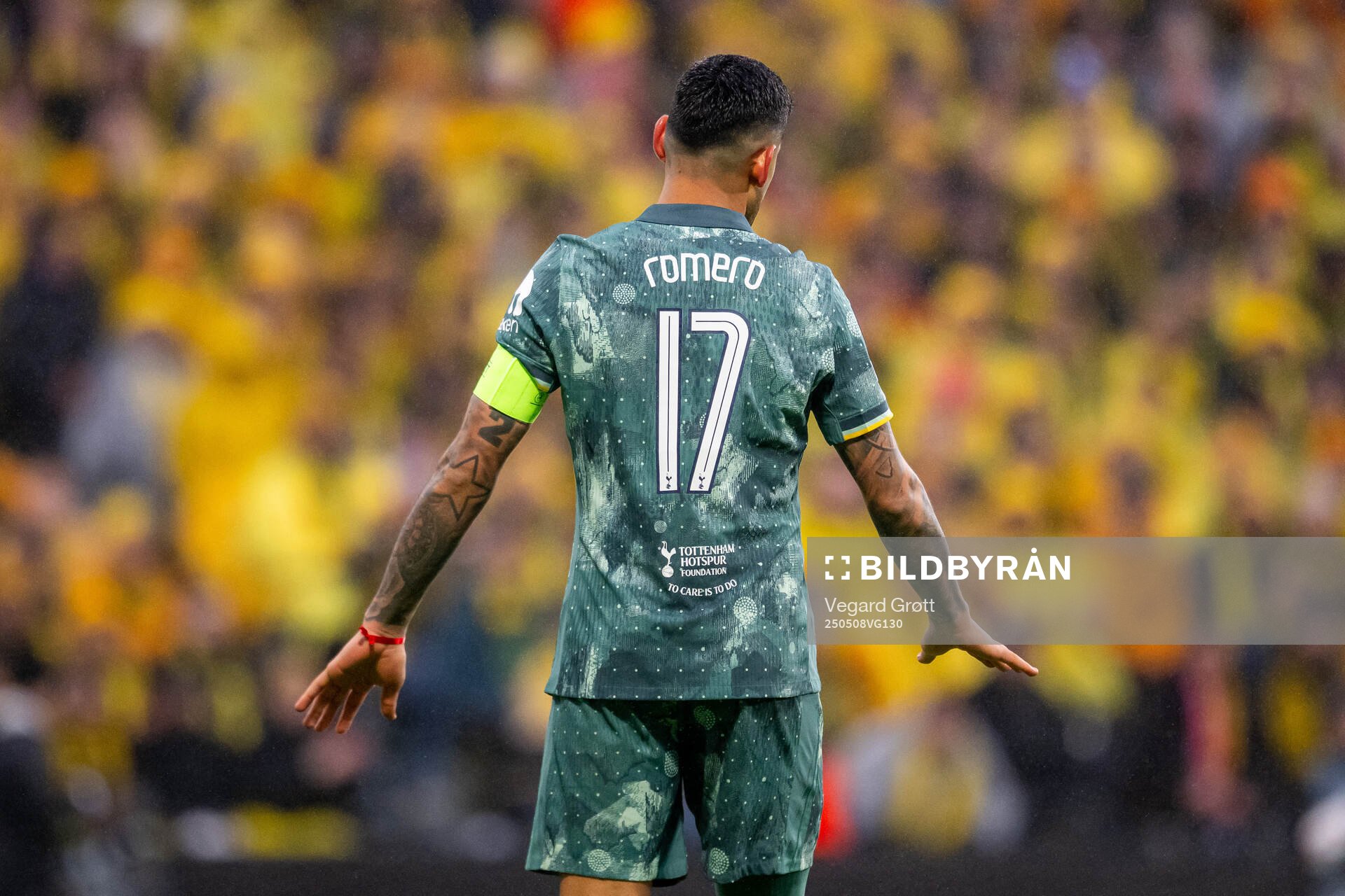 Cristian Romero of Tottenham Hotspur