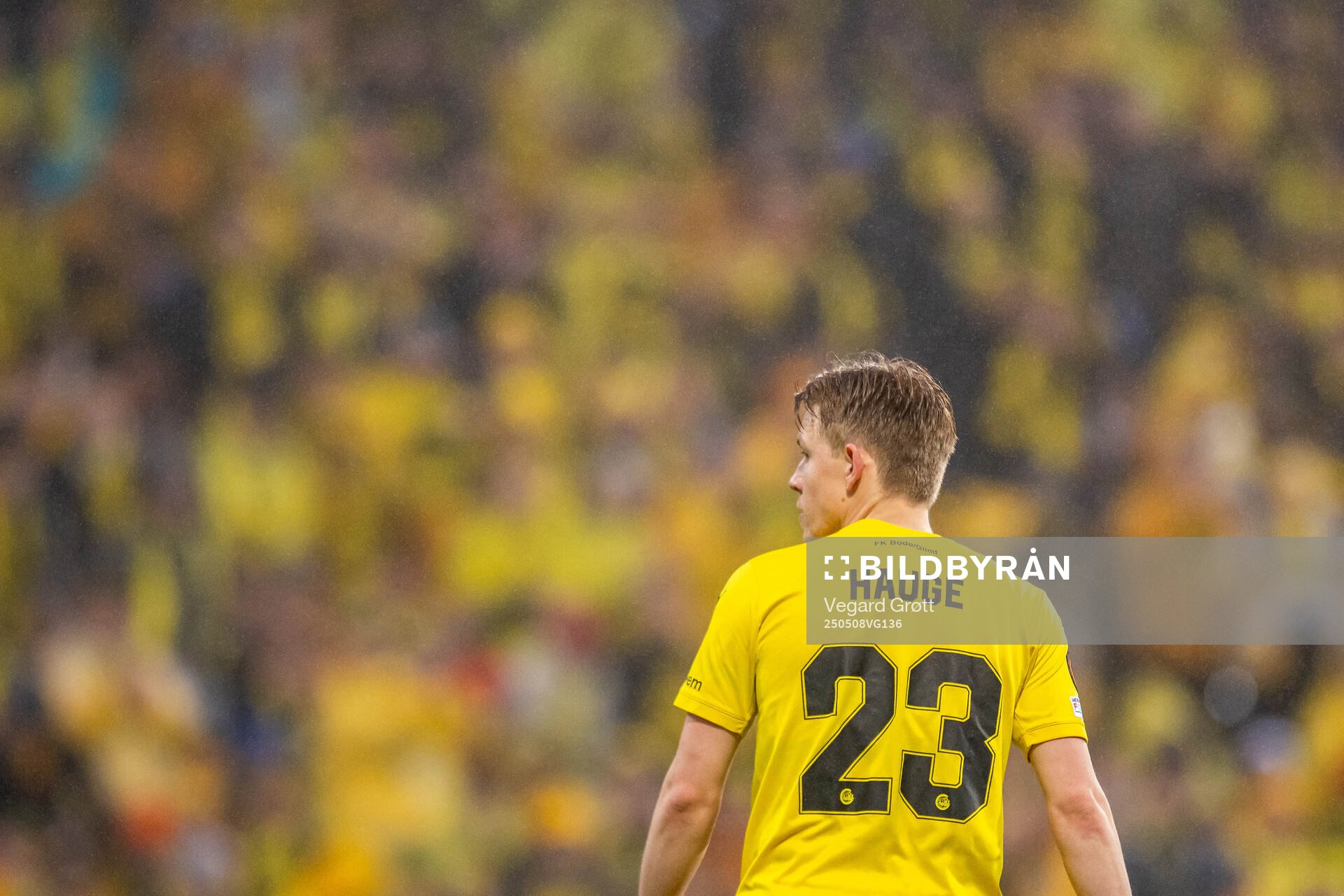 Jens Petter Hauge of Bodø/Glimt during the UEFA Europa League semi-final football match between Bodø/Glimt and Tottenham on May 8, 2025 in Bodø.