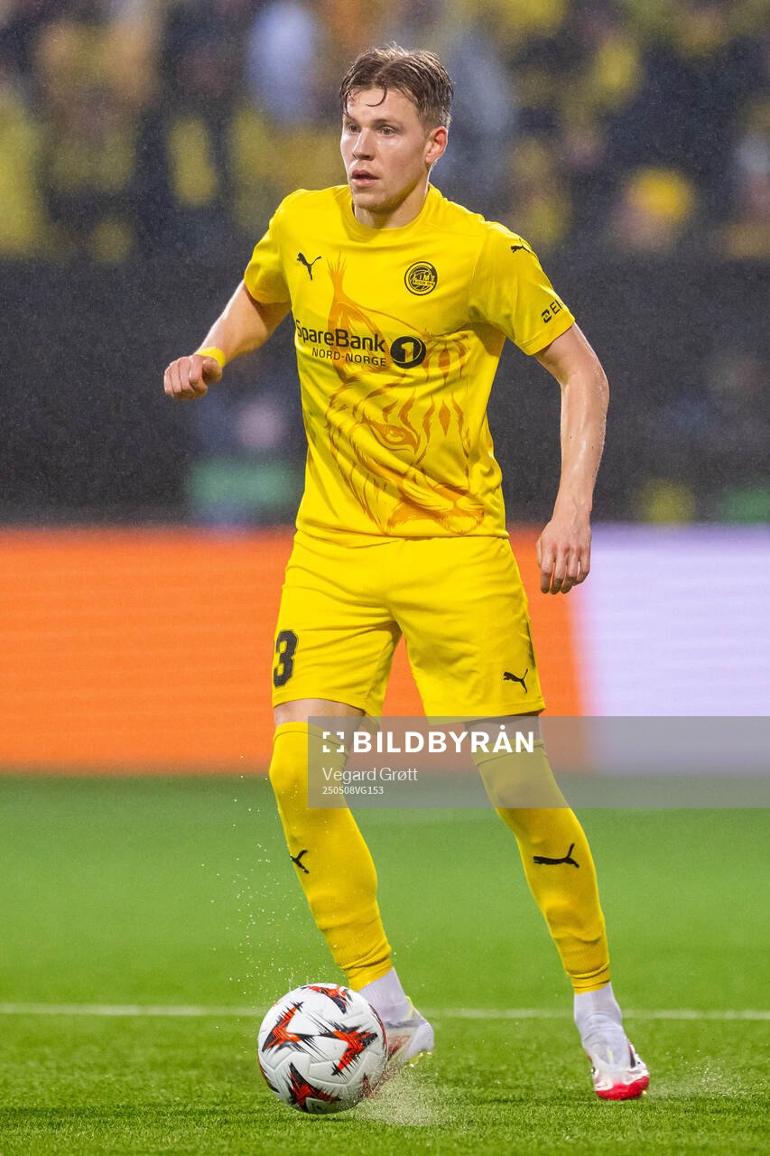 Jens Petter Hauge of Bodø/Glimt during the UEFA Europa League semi-final football match between Bodø/Glimt and Tottenham on May 8, 2025 in Bodø.