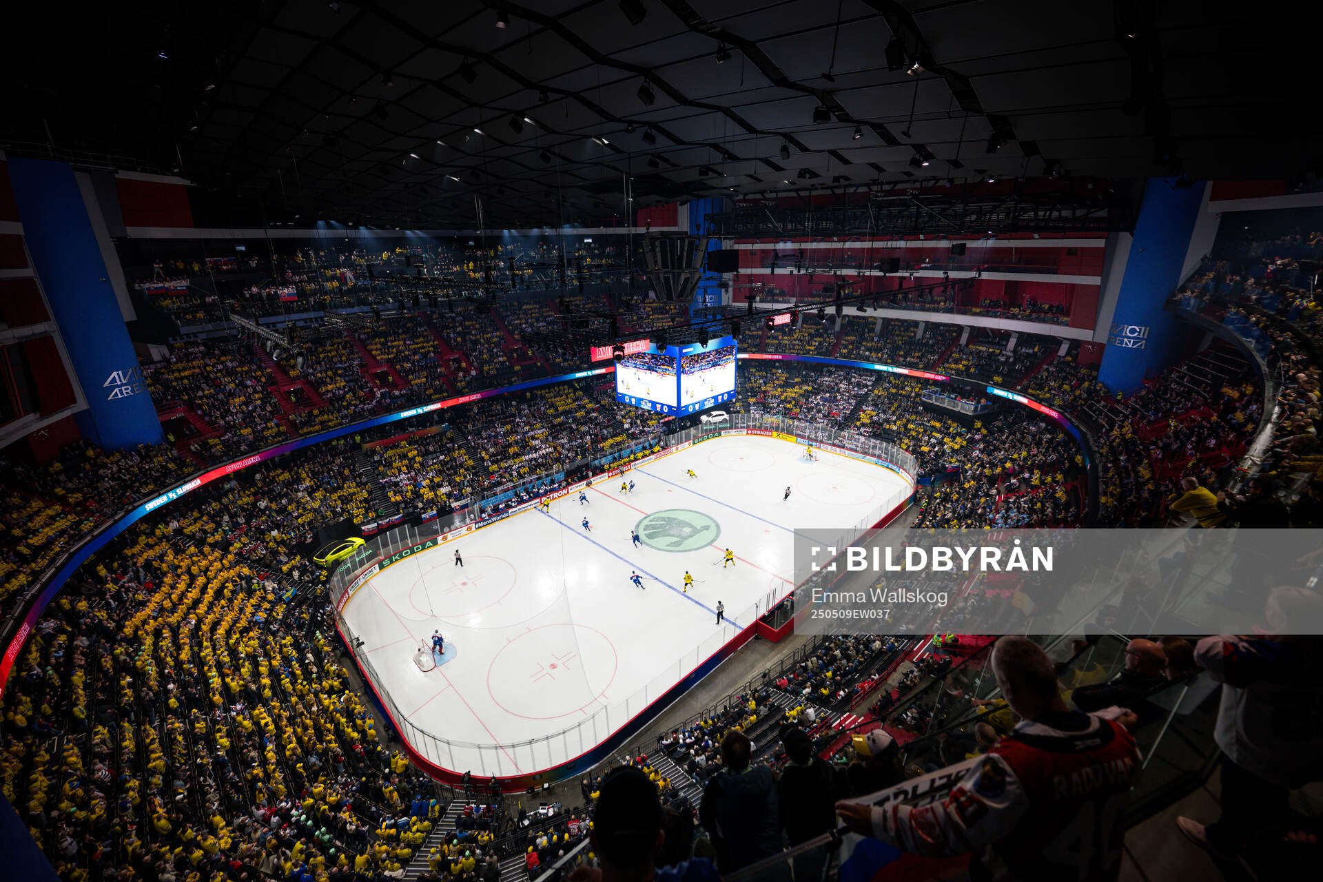 General view of Avicii Arena with spectators in the stands
