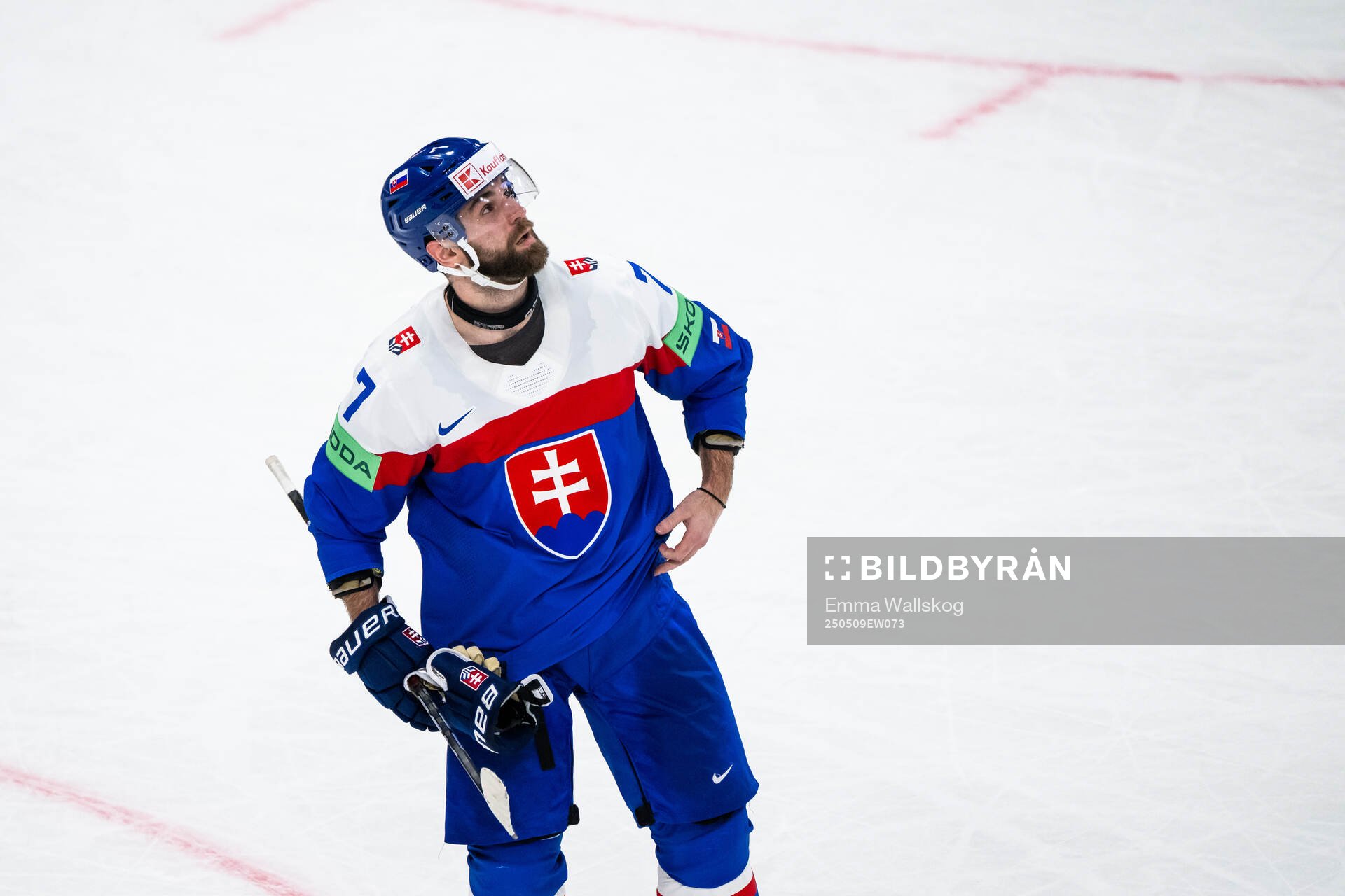 Mario Grman of Slovakia looks dejected